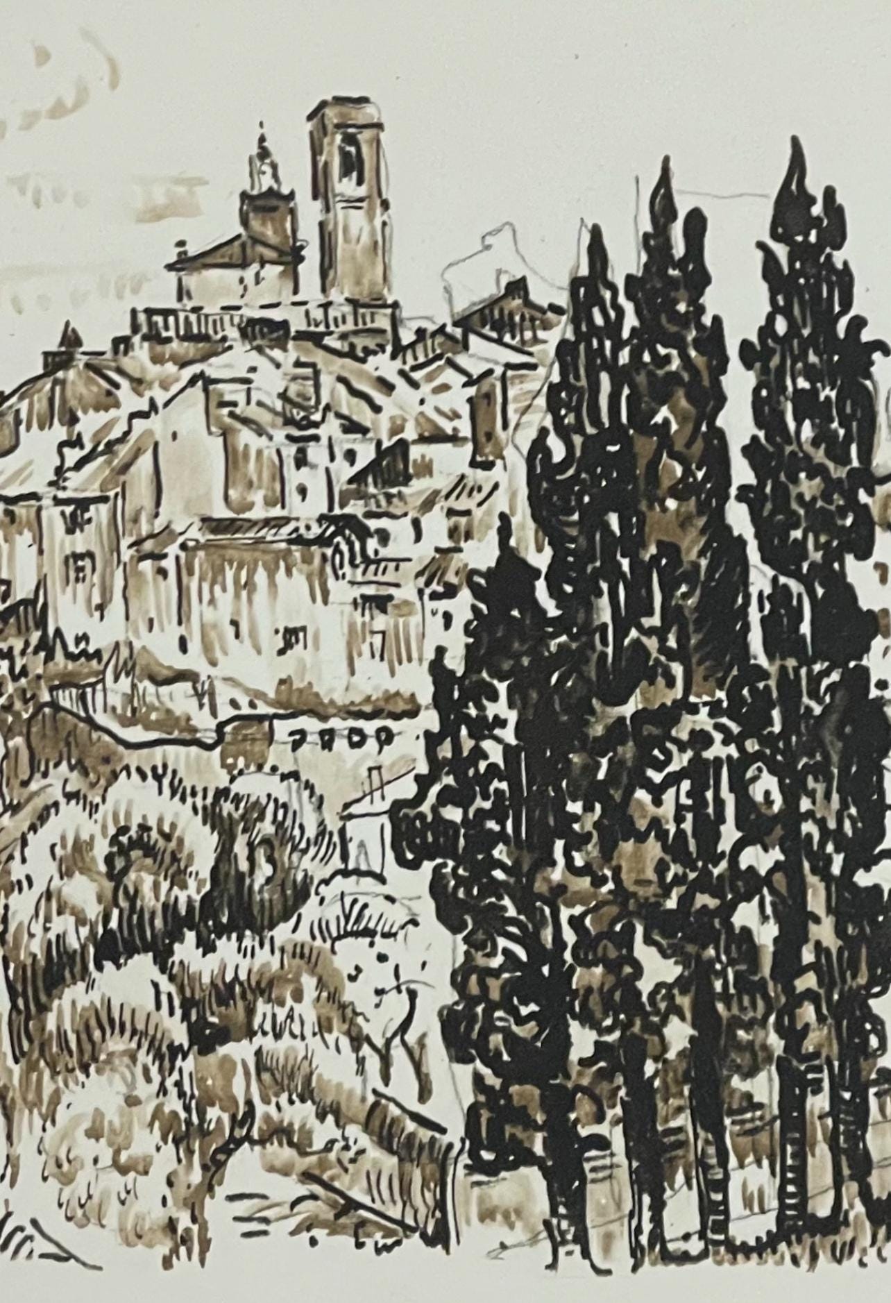 Paul Signac, St-Paul-de-Vence, Signac Dessins, Limited Edition Lithograph