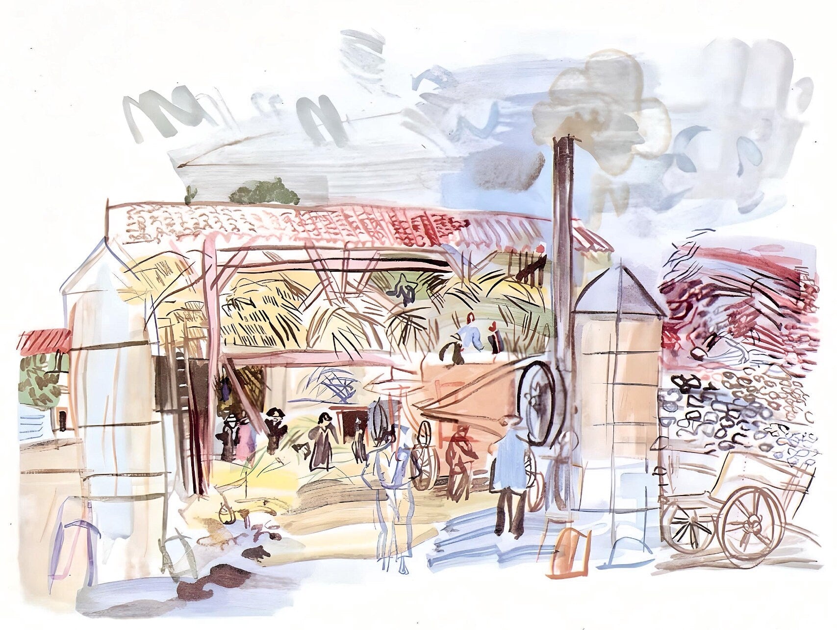Raoul Dufy, A la batteuse, Vacances forcées