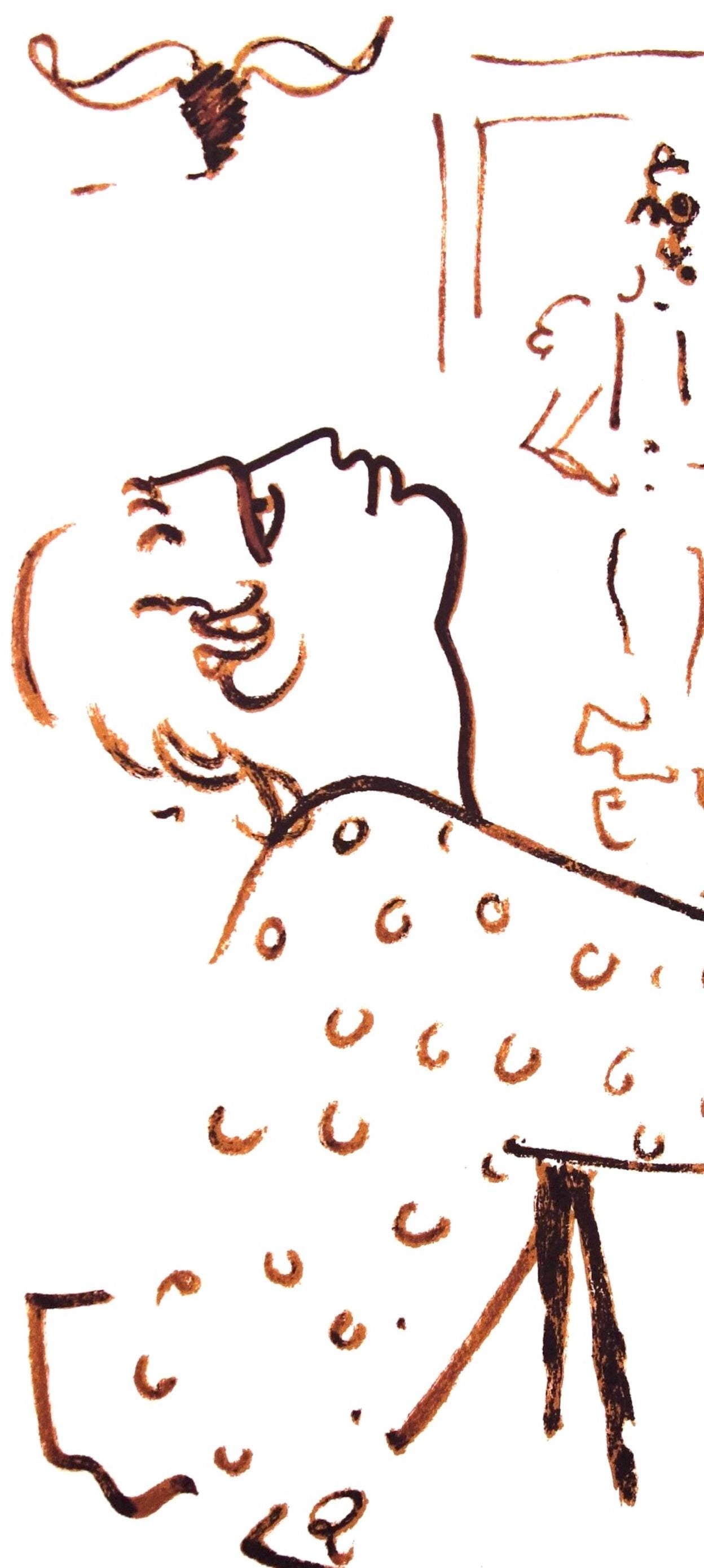 Jean Cocteau, Composition, Taureaux, Limited Edition Lithograph