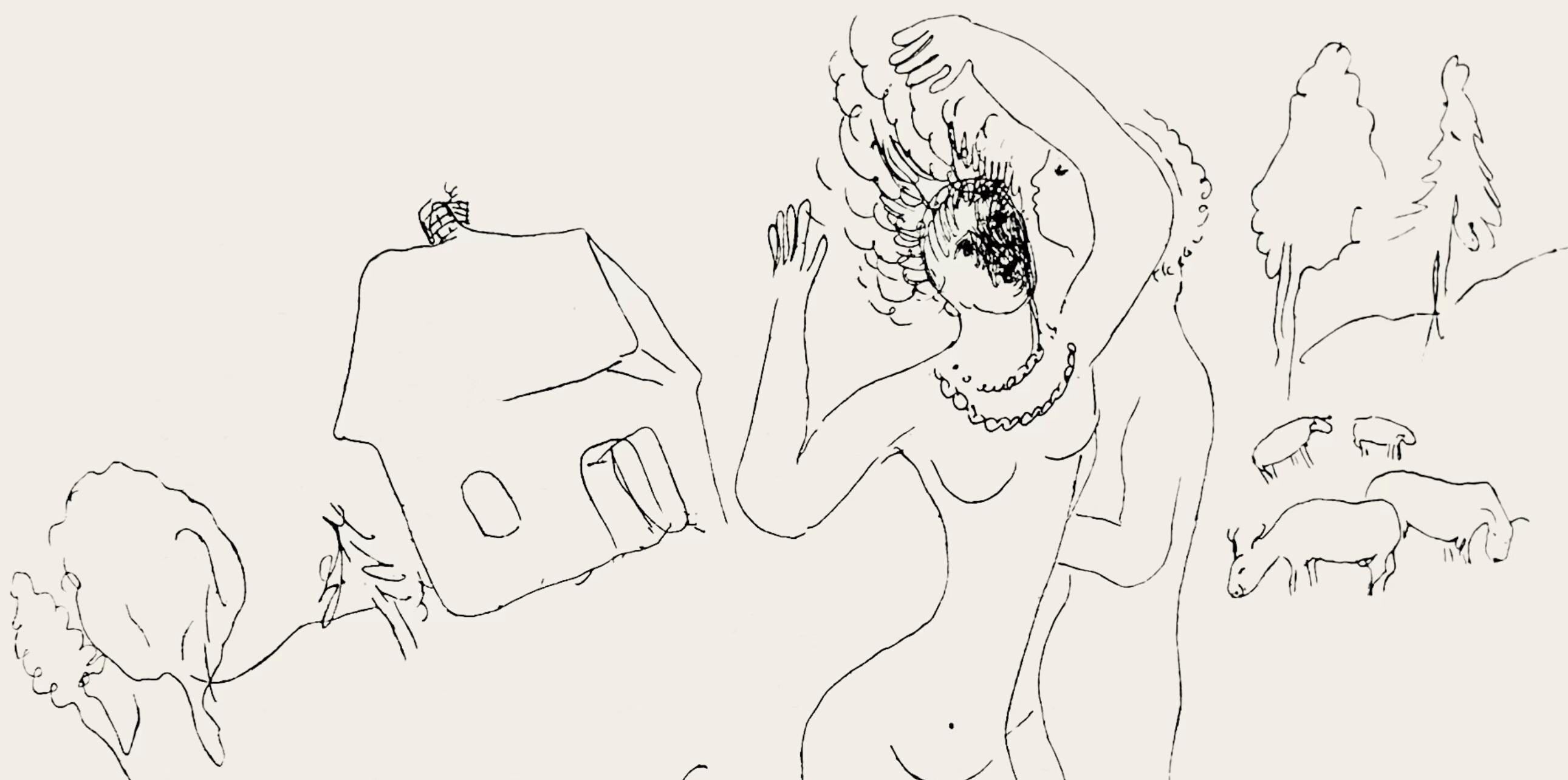 Marc Chagall, Composition, Suite Provinciale avec 92 dessins inédits de Marc Chagall, Limited Edition Lithograph