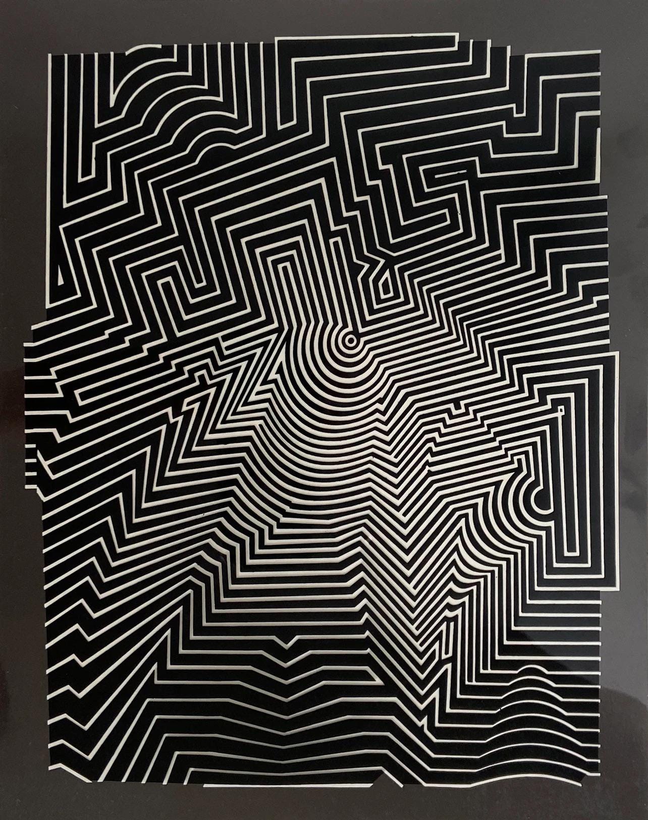 Victor Vasarely, Composition, Cinétiques, Limited Edition Héliogravure