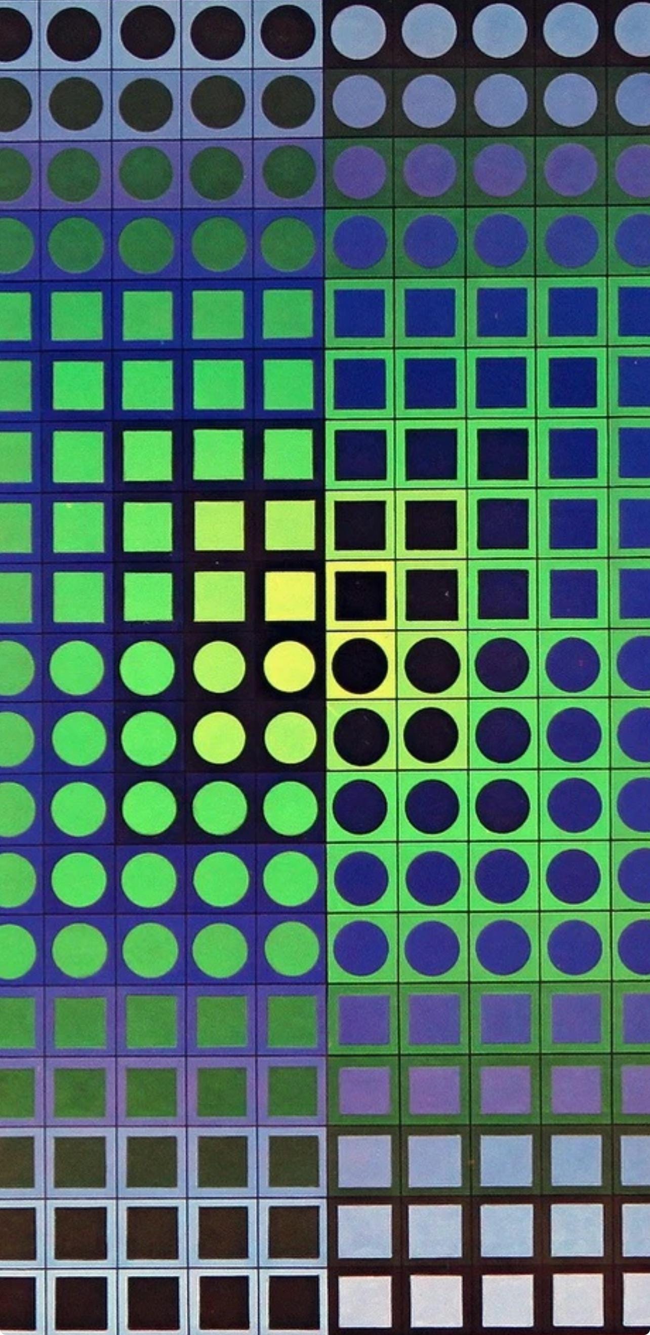 Victor Vasarely, Composition, Folklore Planétaire, Limited Edition Héliogravure