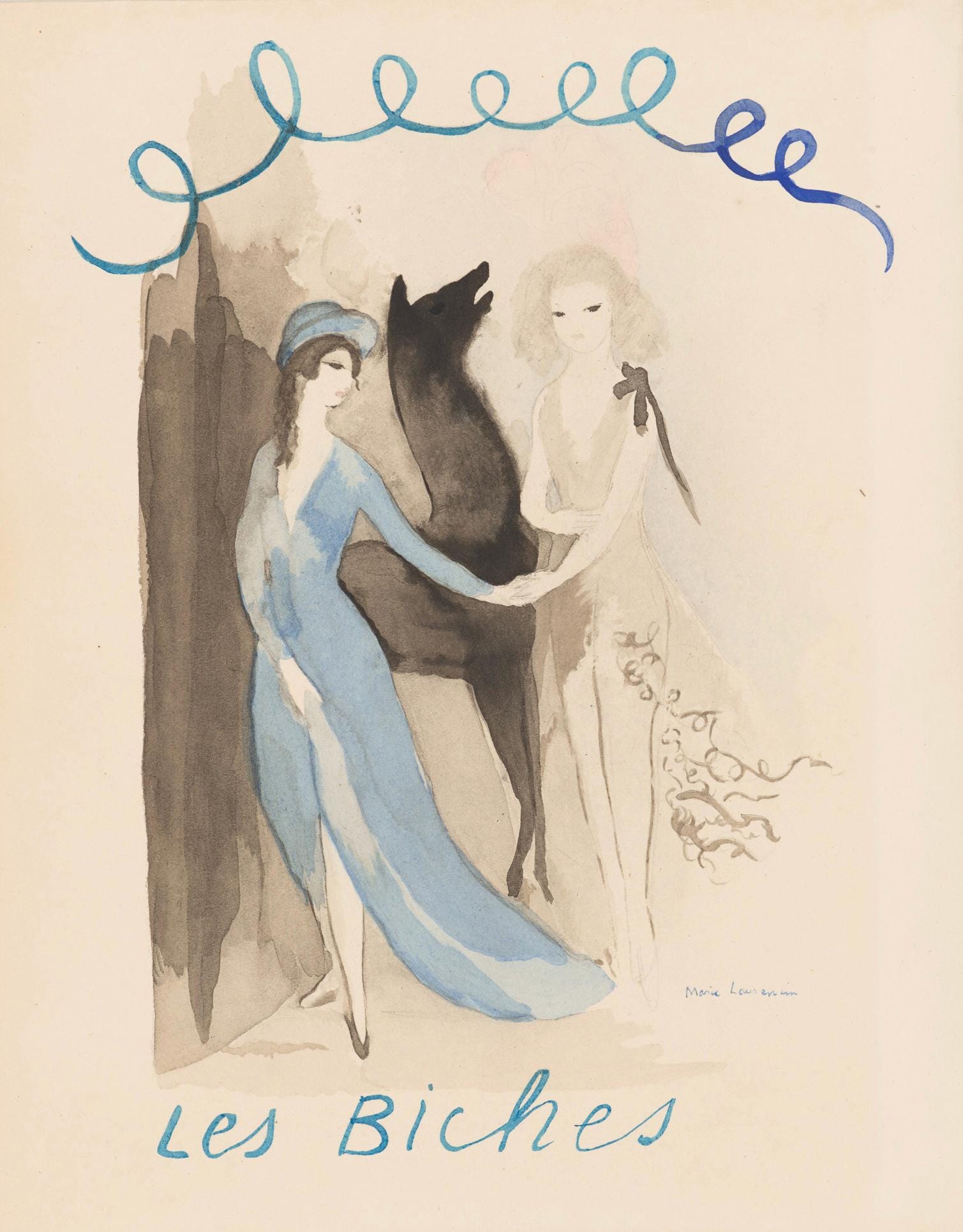 Marie Laurencin, Composition, Les Biches, Limited Edition Lithograph