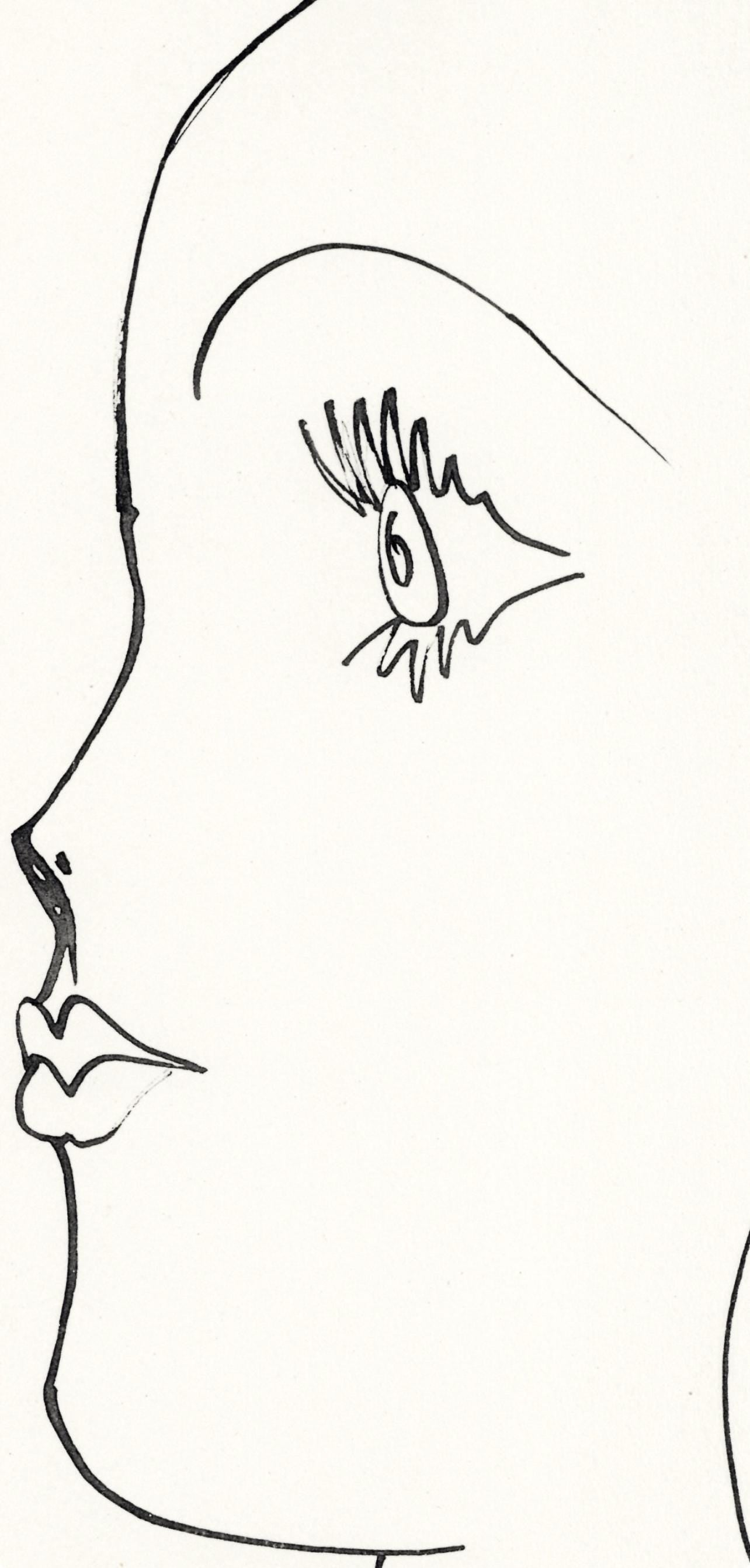 Pablo Picasso, Profil de jeune fille (Cramer No. 84), 40 dessins de Picasso en marge du Buffon, Limited Edition Lithograph