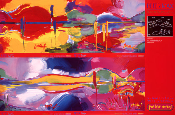 Peter Max, Four Seasons Series, 2000, Hand Signed, Official Edition Offset Lithograph