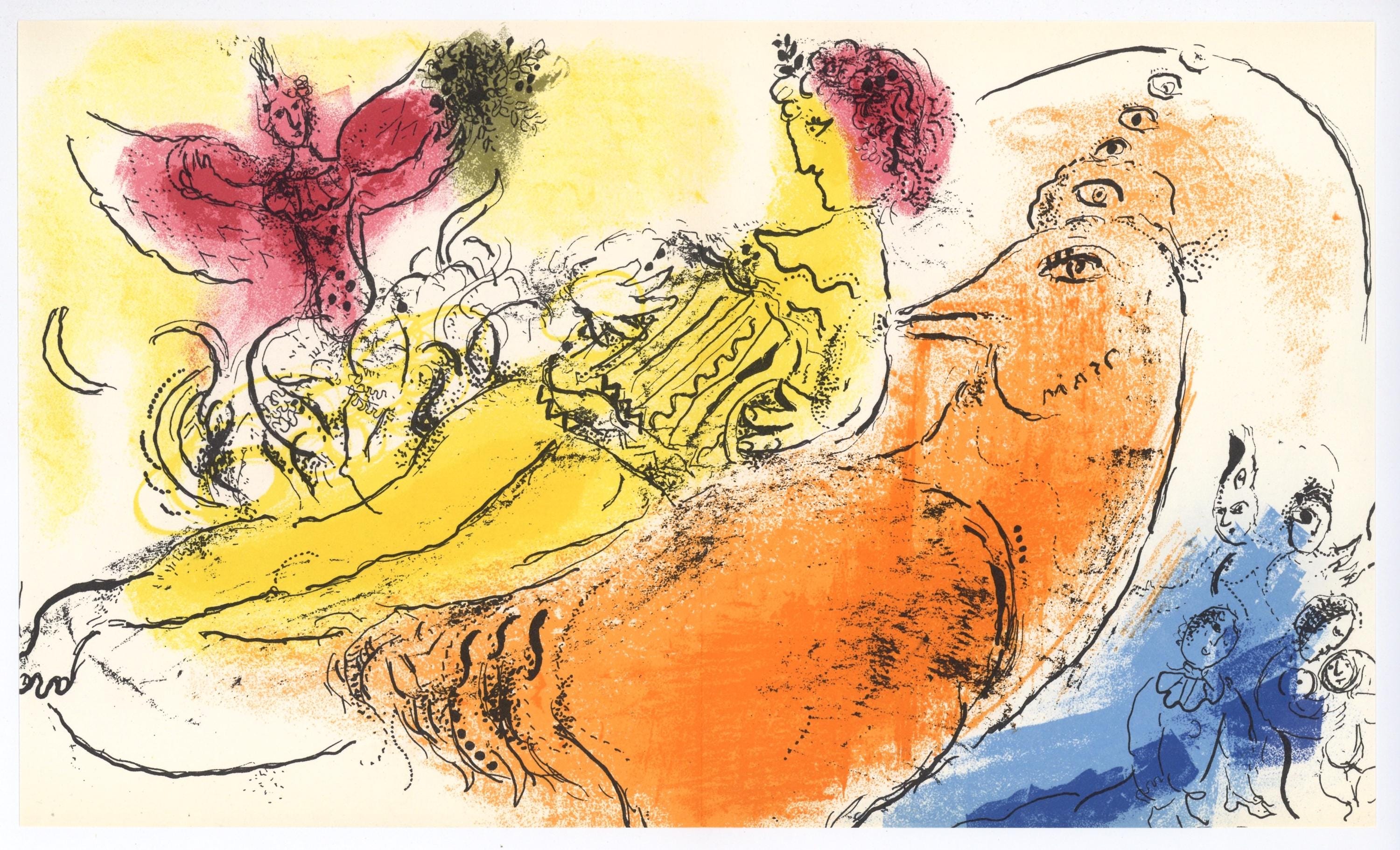 Marc Chagall, Composition (Mourlot 192-207; Cramer 34), Limited Edition Lithograph
