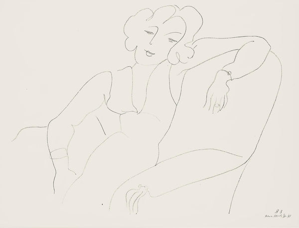 Henri Matisse, Série B, var. 3 (Duthuit 9), Henri Matisse, Dessins, Thèmes et variations, Limited Edition Lithograph