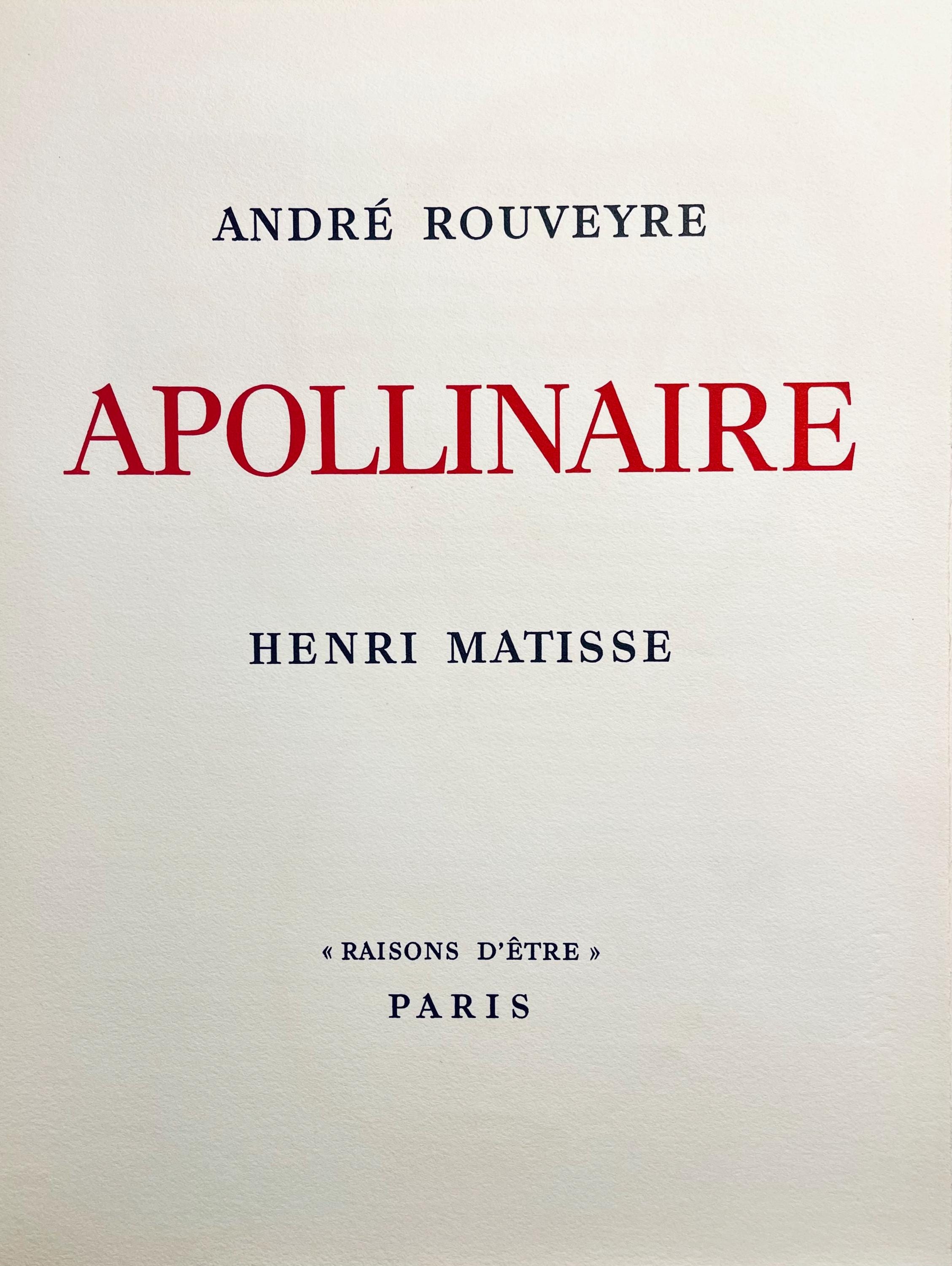 Henri Matisse, Composition (Duthuit 31), Apollinaire, Limited Edition Lithograph