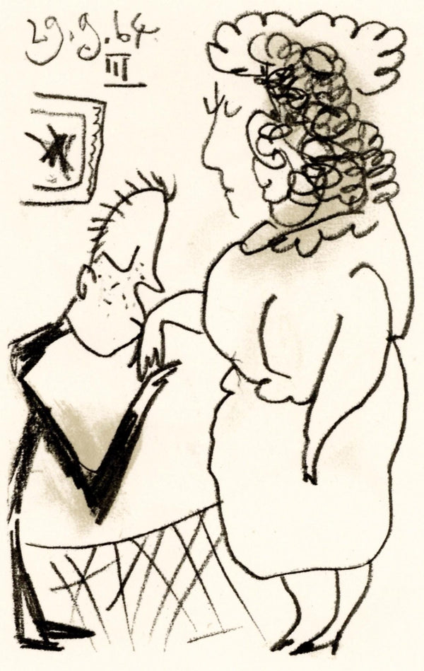 Pablo Picasso, Composition, Le Goût du Bonheur (Cramer 148; Bloch 2013), Limited Edition Mixed Media Lithograph