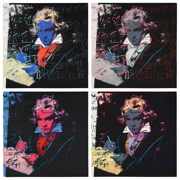 Andy Warhol, Beethoven, nº392, nº391, nº392, nº393, Suite of Four, Official Limited Edition, Sunday B. Morning, Silkscreens
