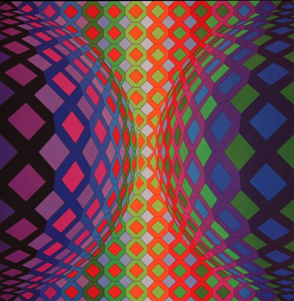 Victor Vasarely, Composition, Octogone, Limited Edition Héliogravure