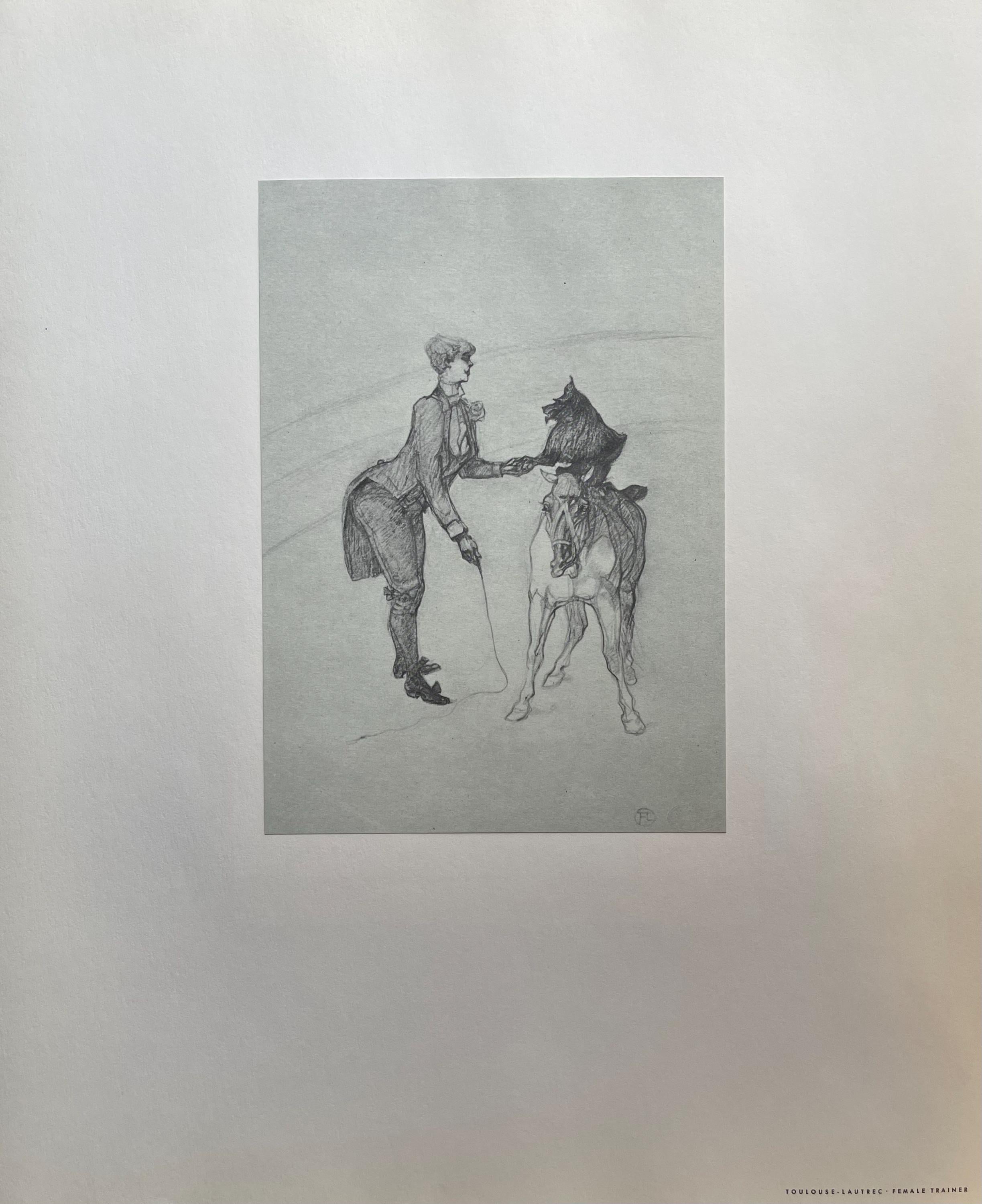 Henri de Toulouse-Lautrec, Female Trainer, Henri de Toulouse-Lautrec, At the Circus, Limited Edition Lithograph