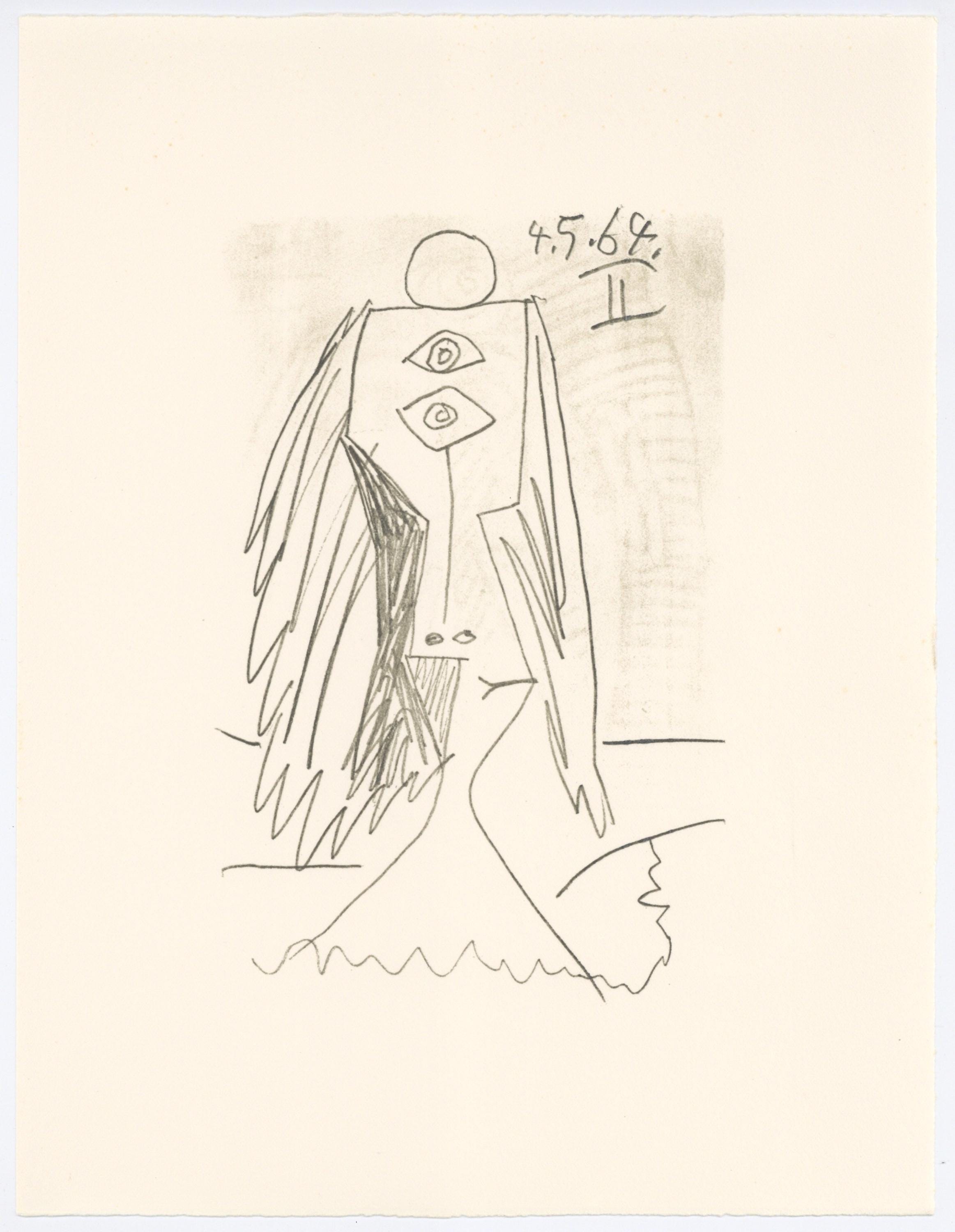 Pablo Picasso, Composition, Le Goût du Bonheur (Cramer 148; Bloch 2013), Limited Edition Mixed Media Lithograph