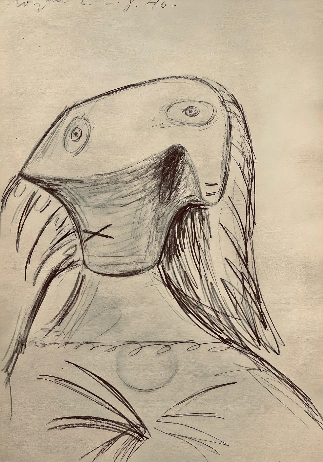 Pablo Picasso, Composition, Carnet de dessins de Picasso, Cahiers d’Art, Limited Edition Lithograph