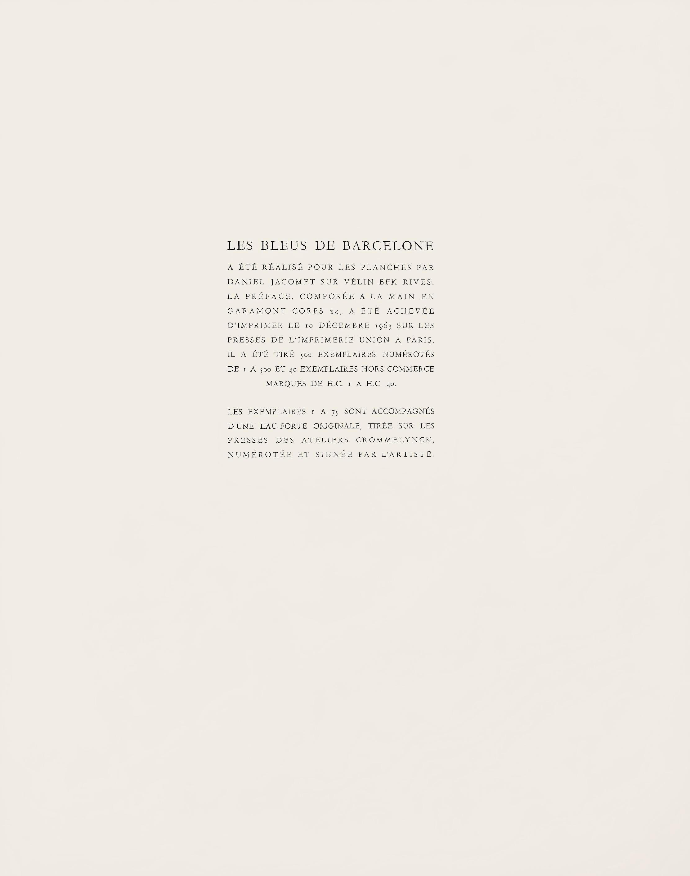 Pablo Picasso, Composition, Les Bleus de Barcelone, Limited Edition Lithograph