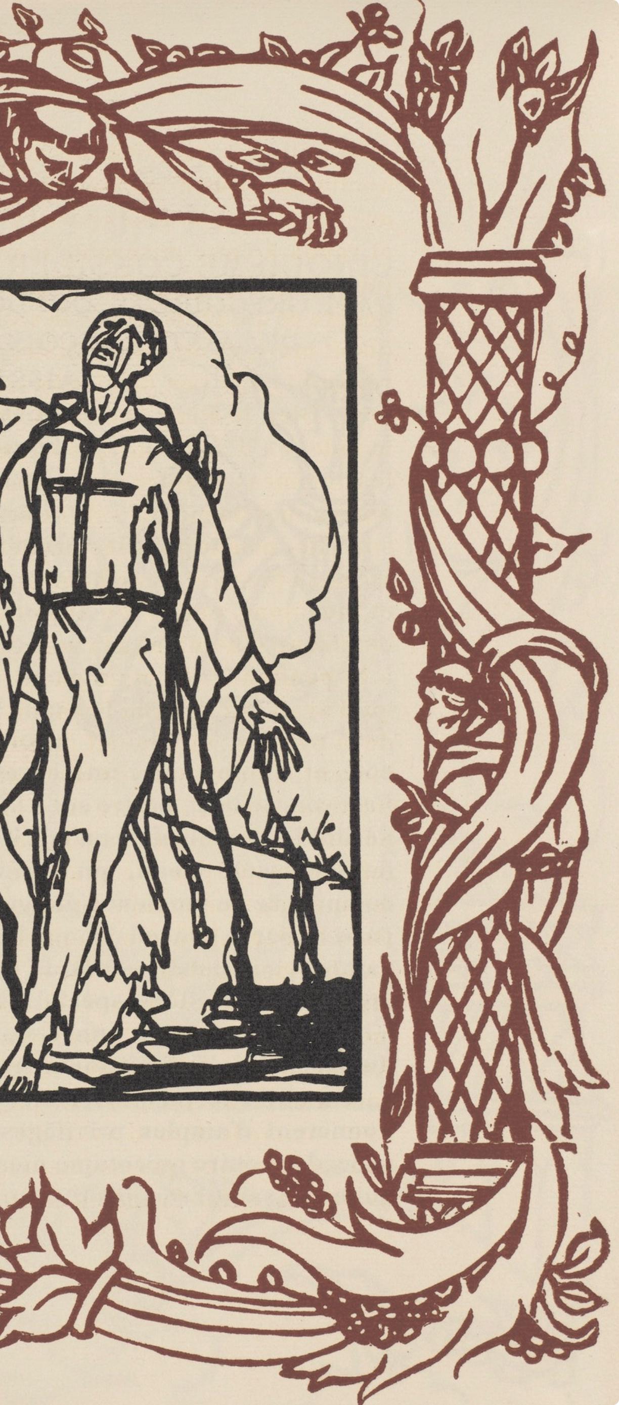 Émile Bernard, Composition (Morane, No. 100), Les Petites Fleurs de St. Françoise, Limited Edition Woodcut