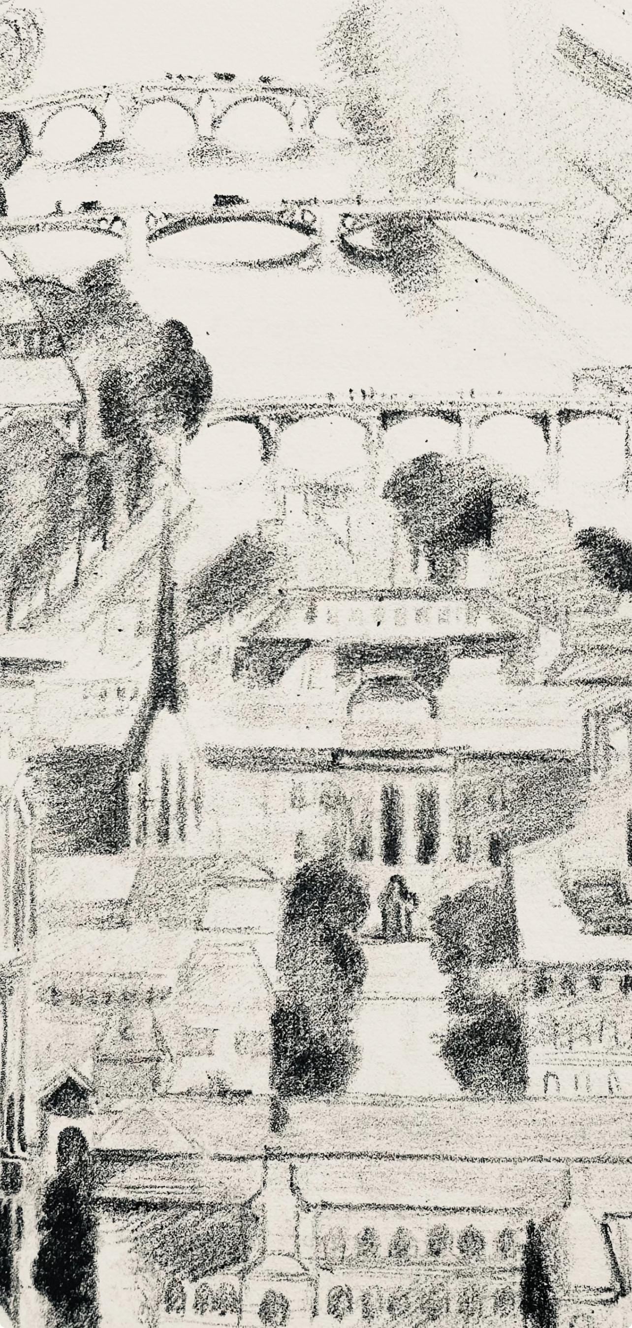 Robert Delaunay, La Seine aux quatre ponts (Habasque 720-728), Allo! Paris!, Limited Edition Lithograph