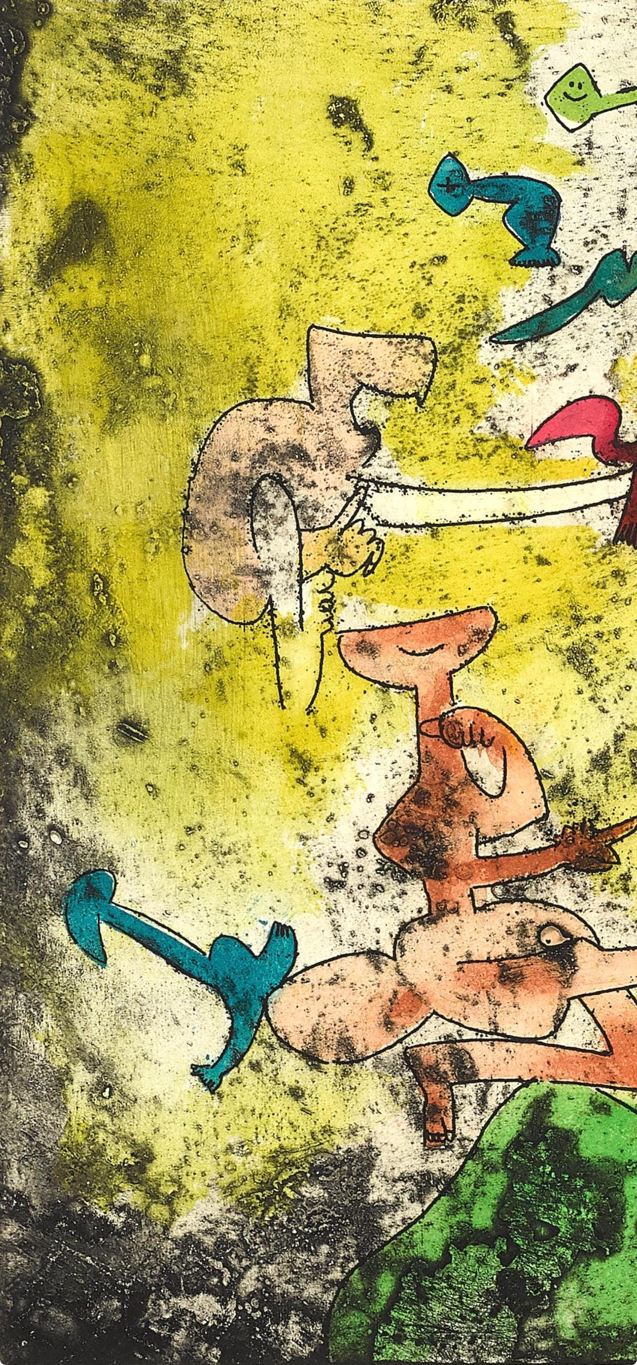 Roberto Matta, Composition (Sabatier 393), Centre Noeuds, Limited Edition Etching