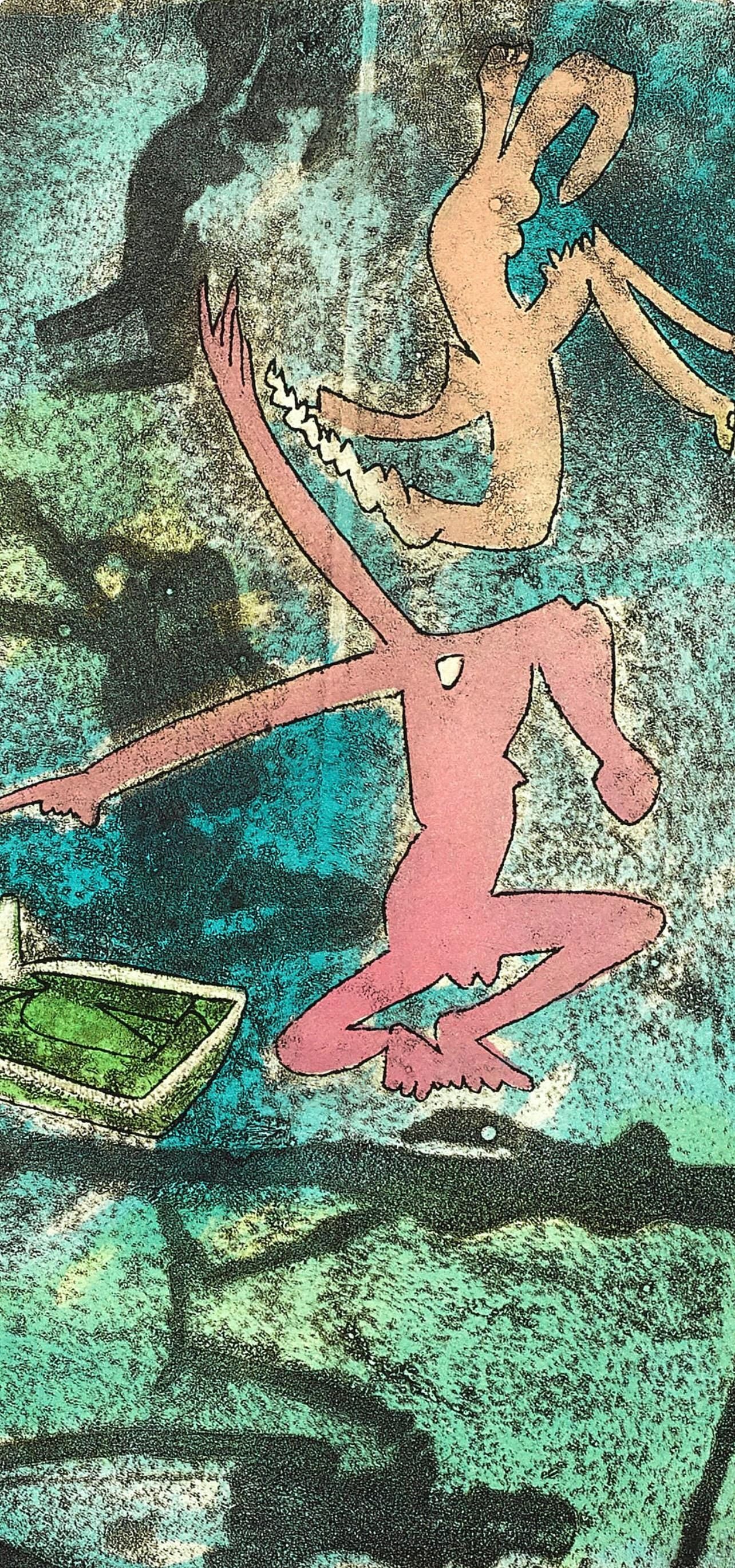 Roberto Matta, Composition (Sabatier 393), Centre Noeuds, Limited Edition Etching