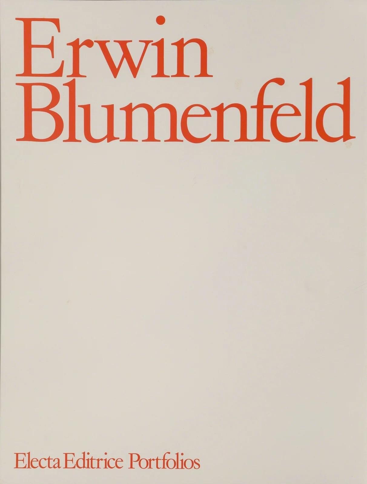 Erwin Blumenfeld, Composition, Erwin Blumenfeld, Electa Editrice Portfolios, Limited Edition Héliogravure