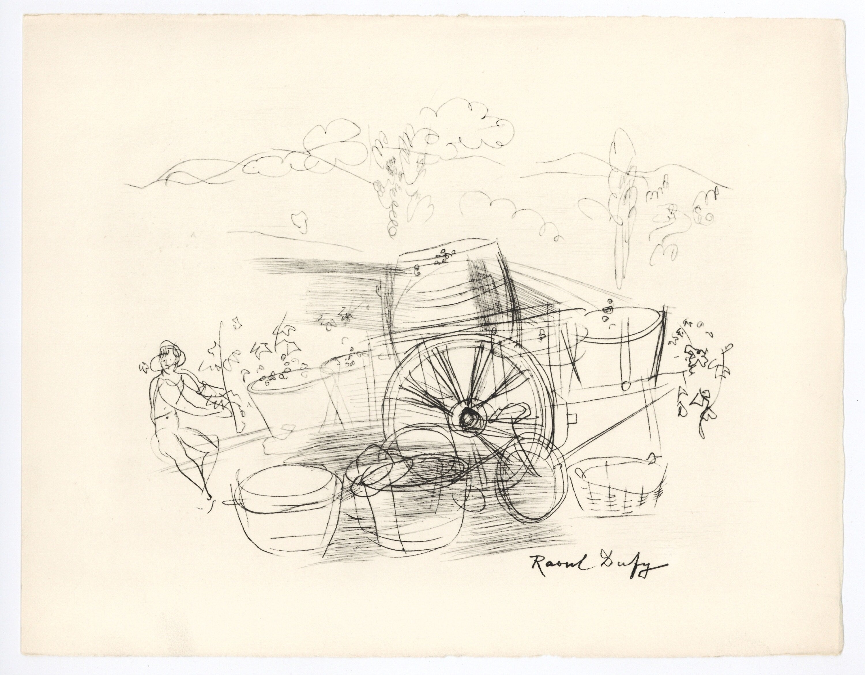 Raoul Dufy, Vendanges, Vins, Fleurs et Flammes, Limited Edition Lithograph