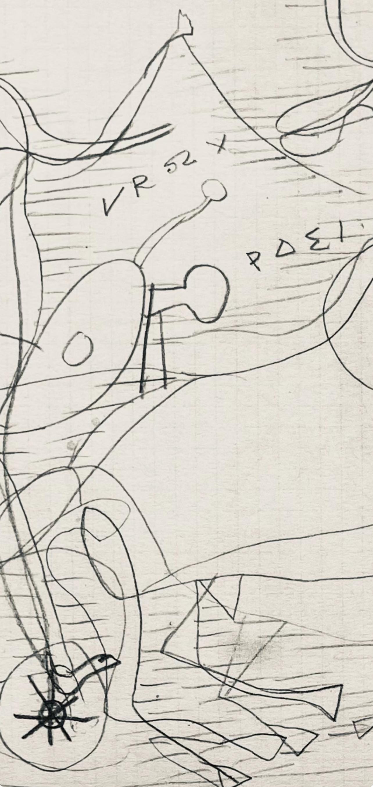 Georges Braque, Composition (Vallier 23), Hesiode, Théogonie, Derrière le miroir, Limited Edition Lithograph