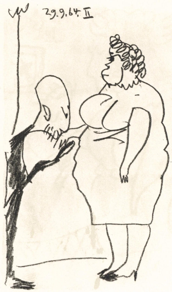 Pablo Picasso, Composition, Le Goût du Bonheur (Cramer 148; Bloch 2013), Limited Edition Mixed Media Lithograph