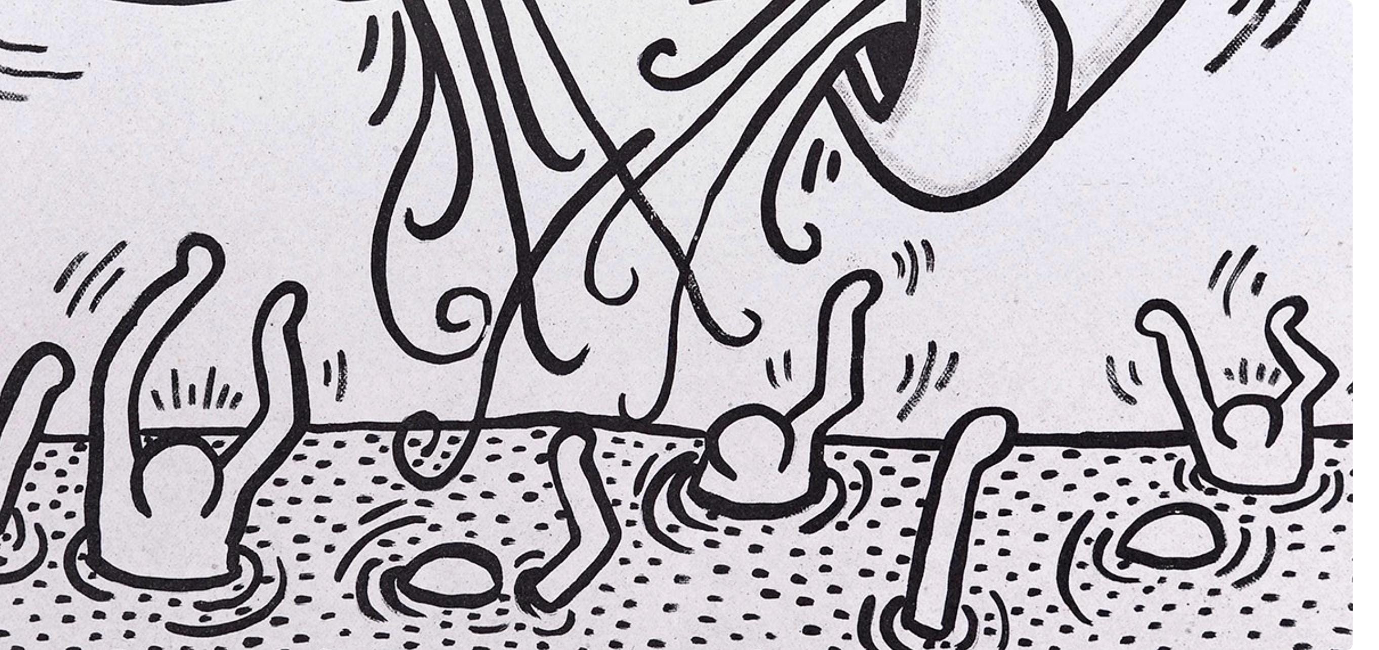 Keith Haring, Composition, Against All Odds, Limited Edition Lithograph
