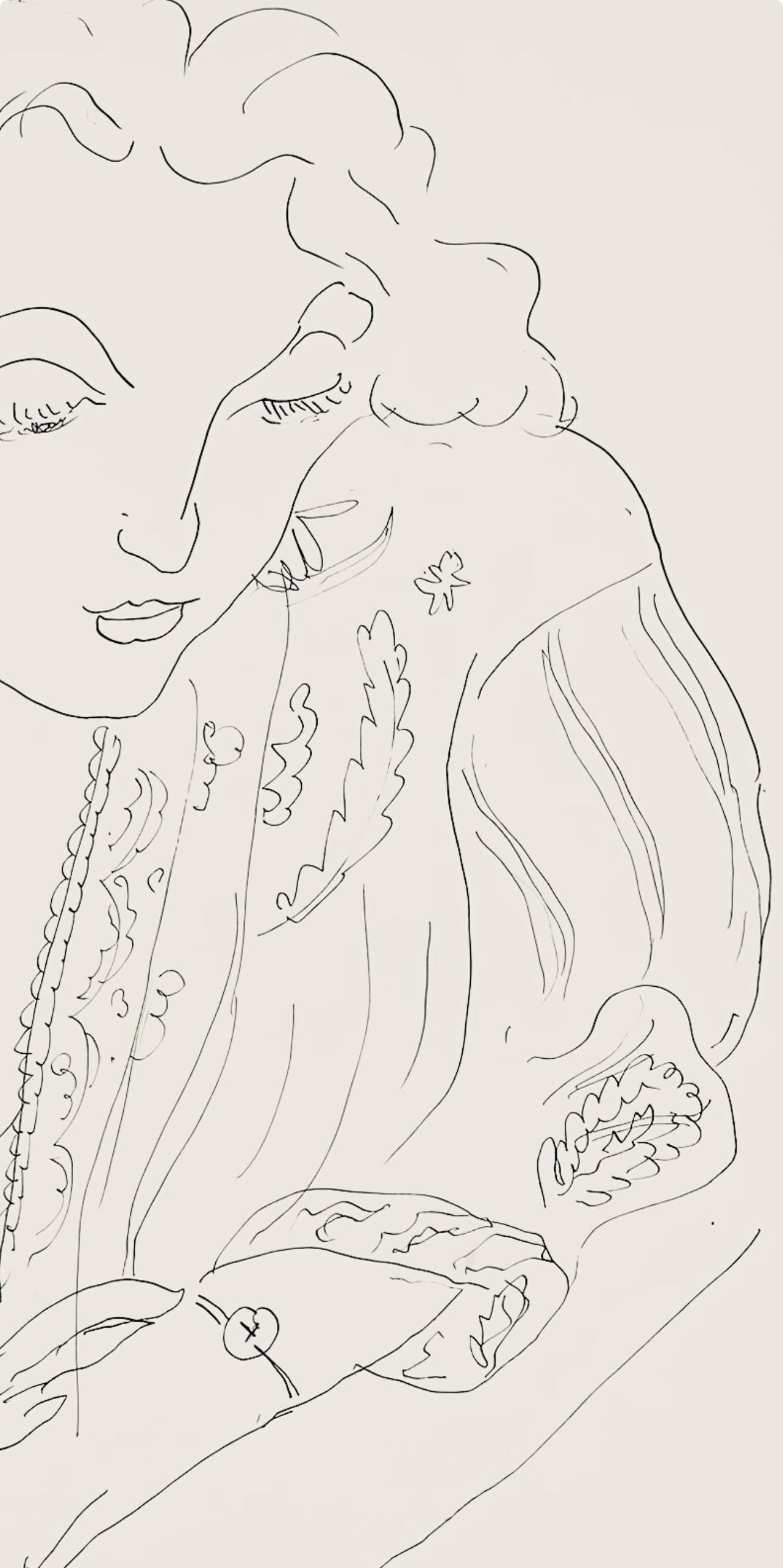 Henri Matisse, Série I, var. 14 (Duthuit 9), Henri Matisse, Dessins, Thèmes et variations, Limited Edition Lithograph