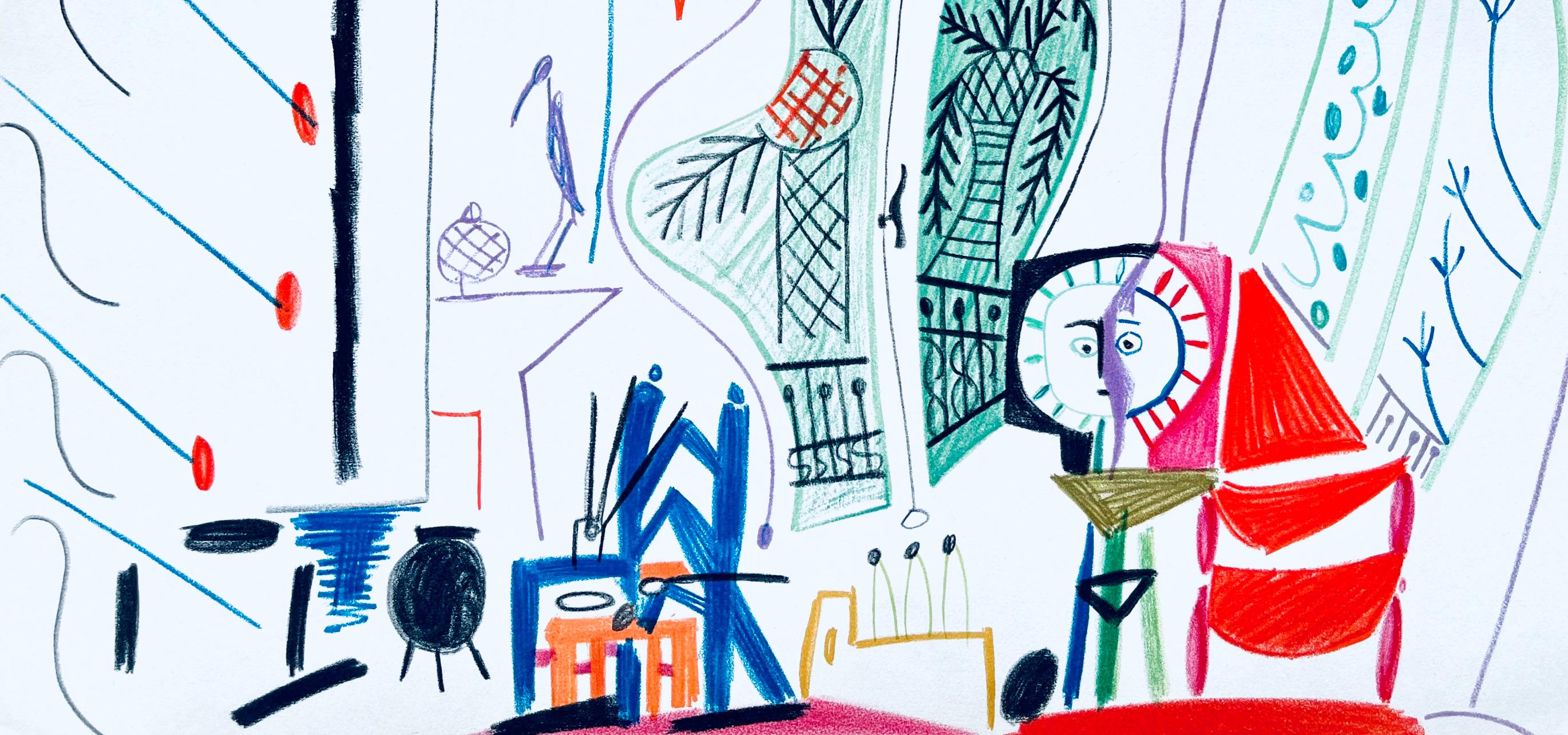 Pablo Picasso, Composition (Cramer 101), Carnet de la Californie, Limited Edition Lithograph
