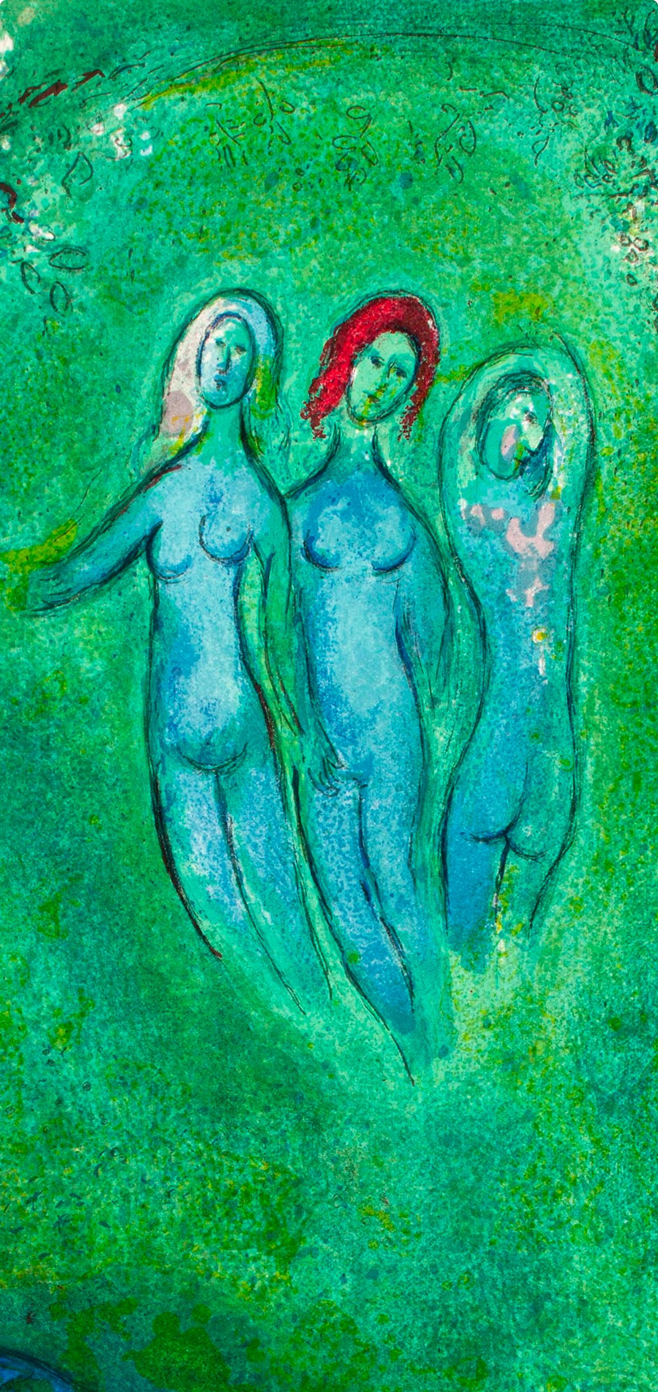 Marc Chagall, Le songe de Daphnis et les nymphes, Daphnis et Chloé, Limited Edition Héliogravure
