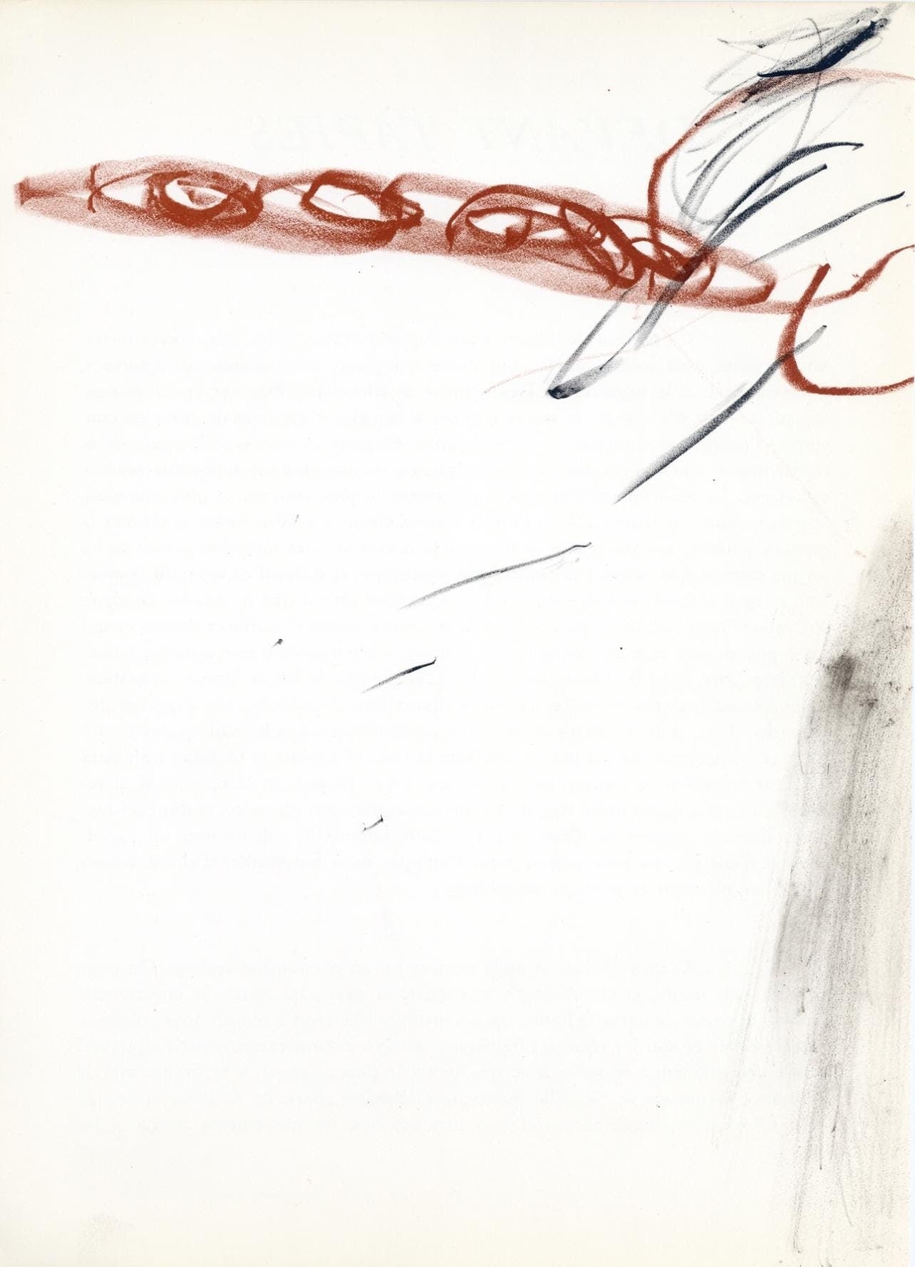 Antoni Tàpies, Composition, Derrière le miroir, Limited Edition Lithograph