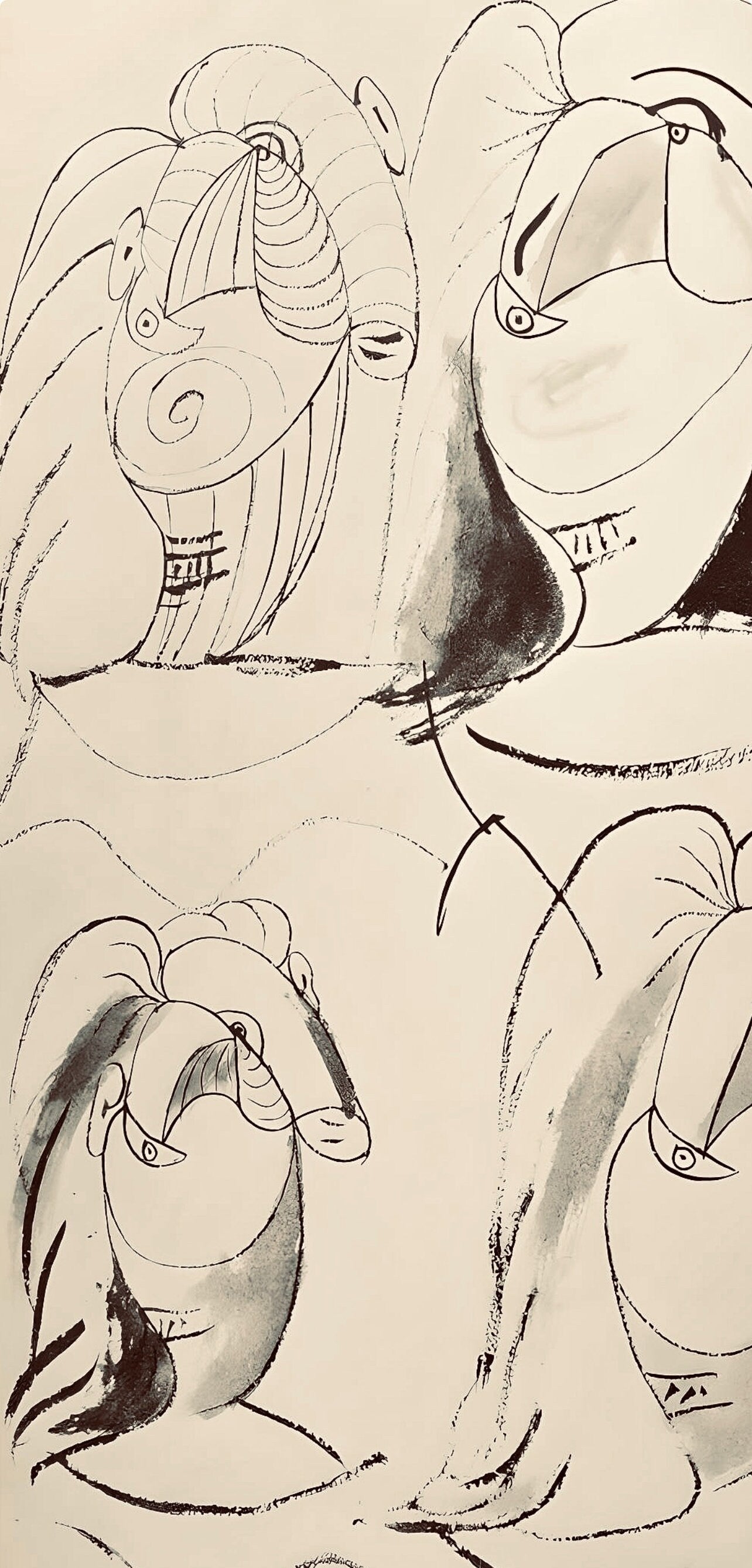 Pablo Picasso, Composition, Carnet de dessins de Picasso, Cahiers d’Art, Limited Edition Lithograph