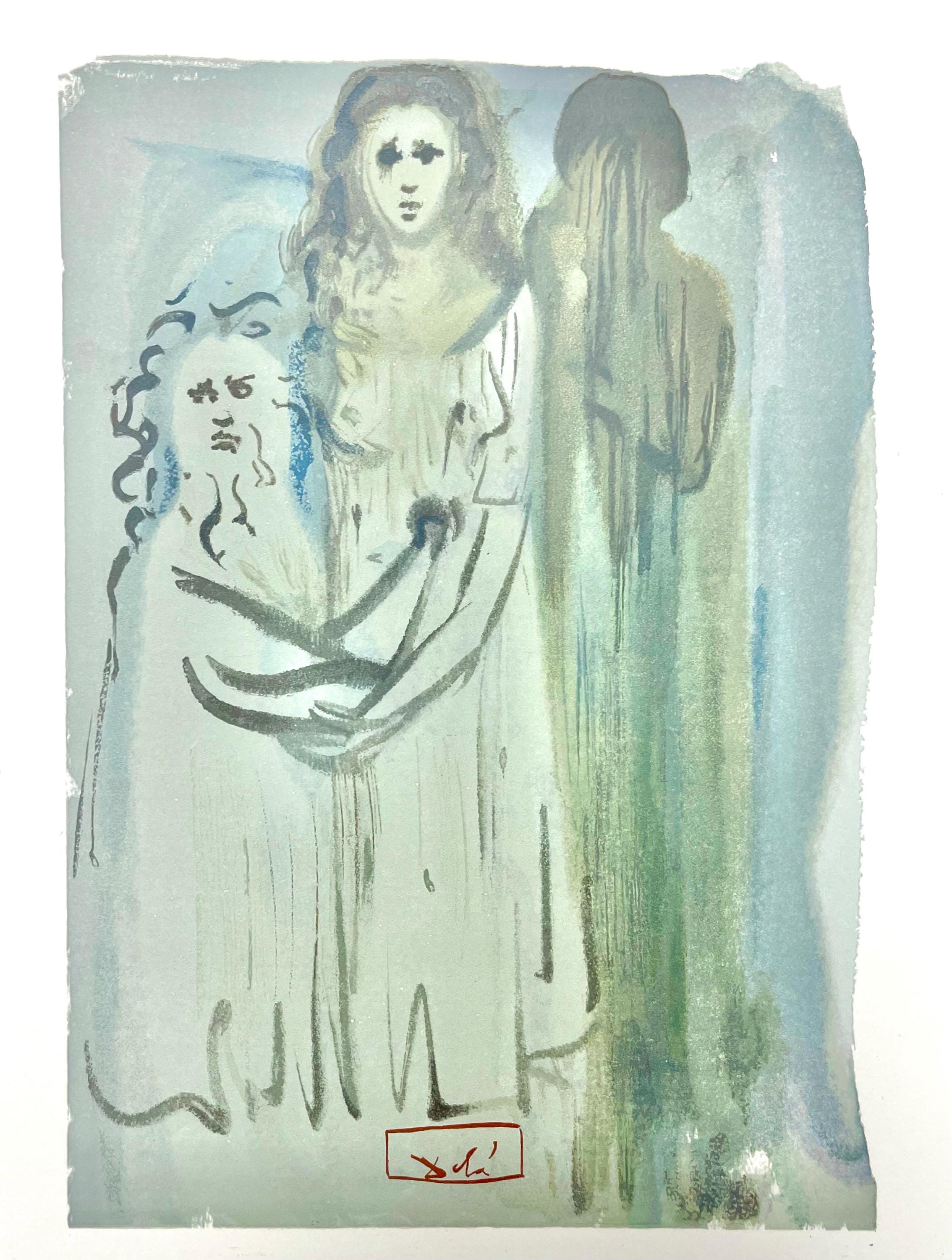 Salvador Dali, Fegefeuer XVI (Field 189-200; Michler/Löpsinger 1039-1138), Die Göttliche Komödie, Signed, Limited Edition Woodcut