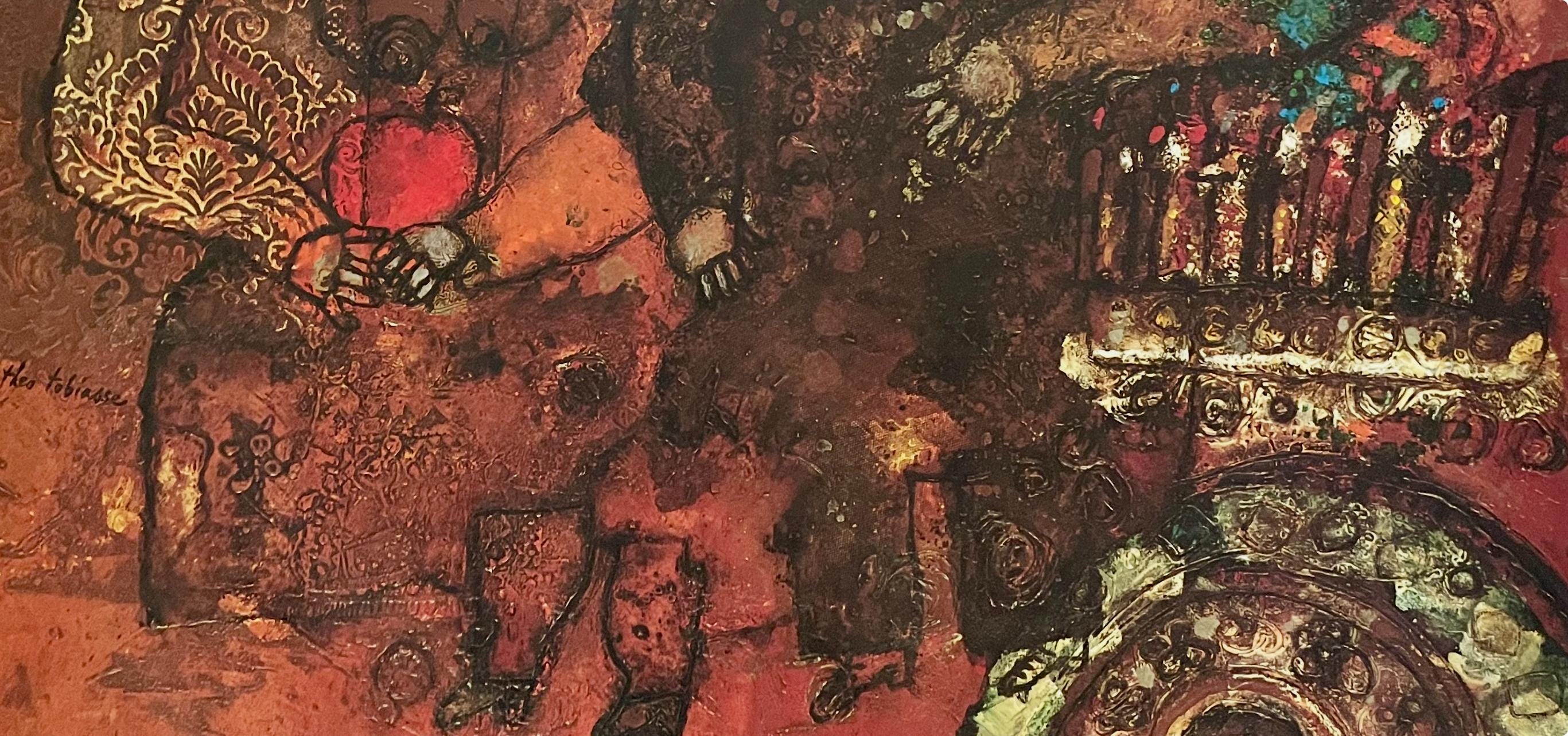 Théo Tobiasse, Candelabra, Original Edition Offset Lithograph