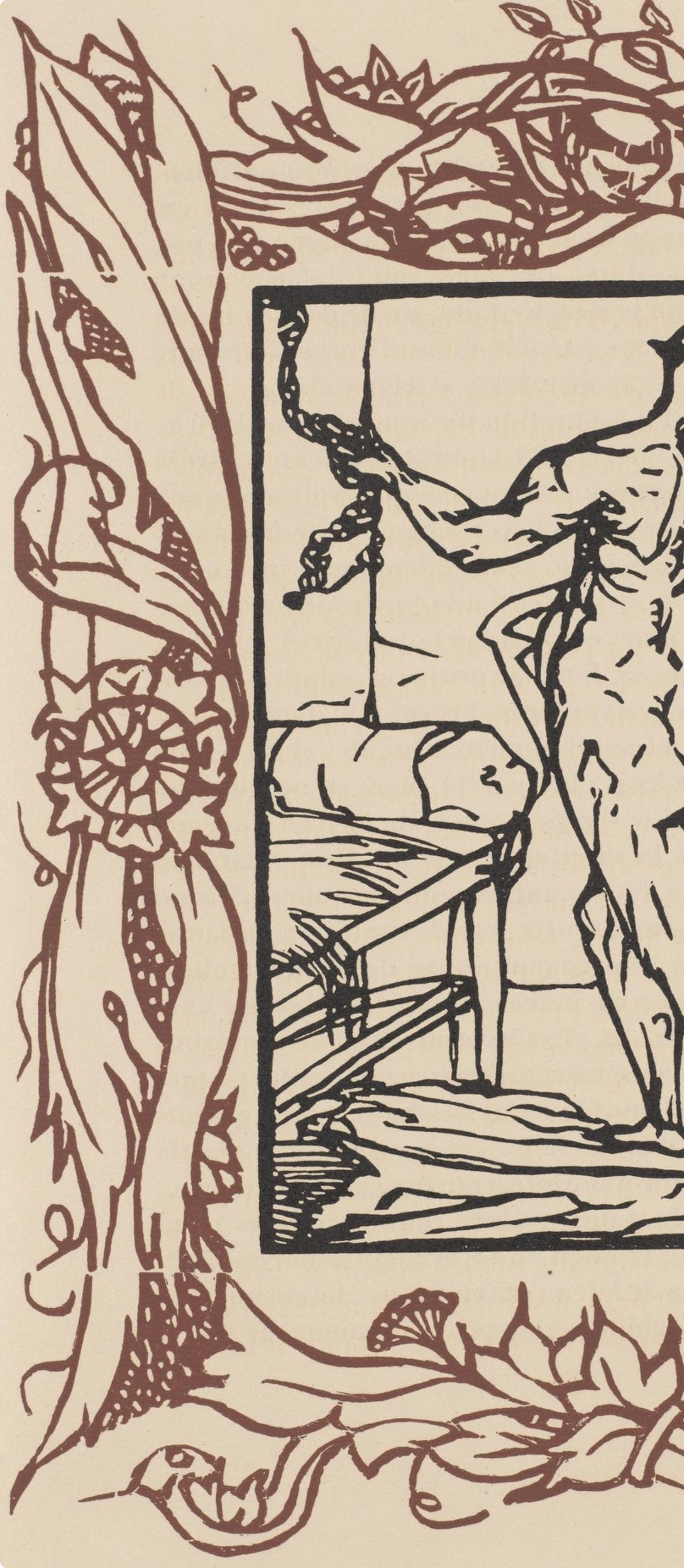 Émile Bernard, Composition (Morane, No. 100), Les Petites Fleurs de St. Françoise, Limited Edition Woodcut