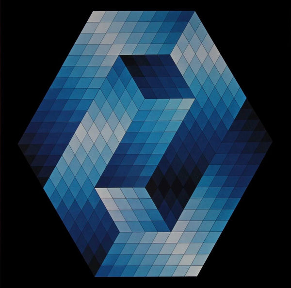 Victor Vasarely, Composition, Hommage à Hexagone, Limited Edition Héliogravure