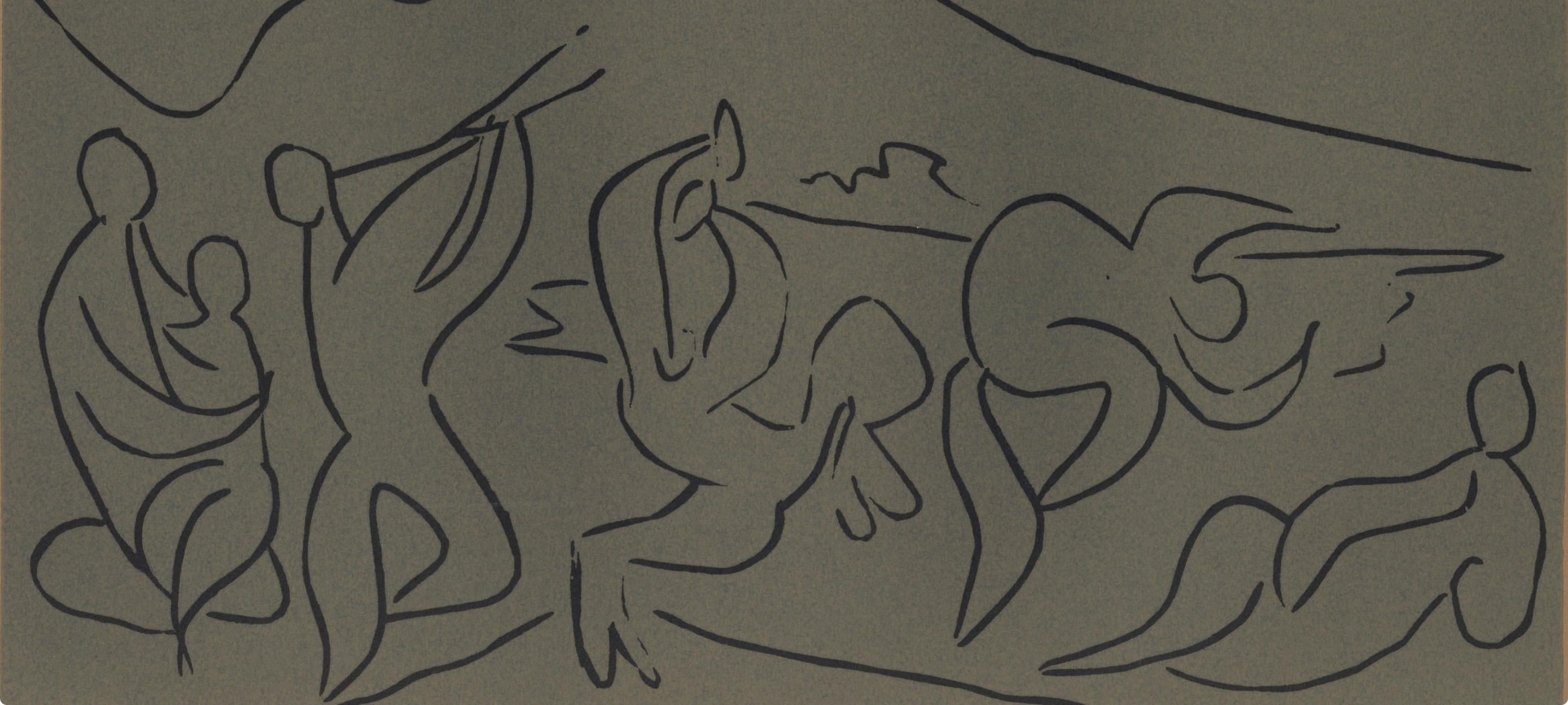 Pablo Picasso, Bacchanal (Orozco 214), Grabados al linóleo, Limited Edition Linocut