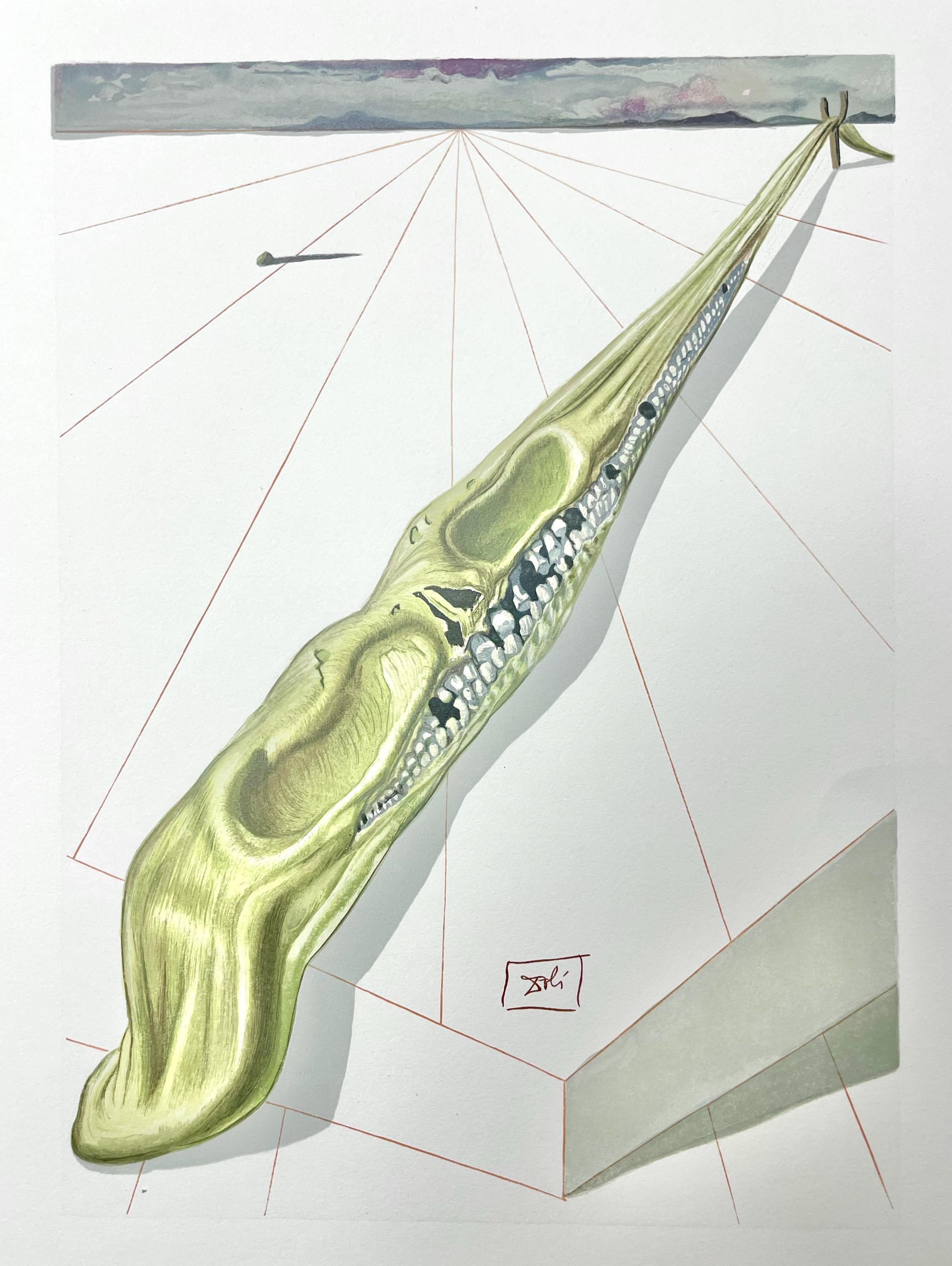 Salvador Dali, Hölle XIV (Field 189-200; Michler/Löpsinger 1039-1138), Die Göttliche Komödie, Signed, Limited Edition Woodcut