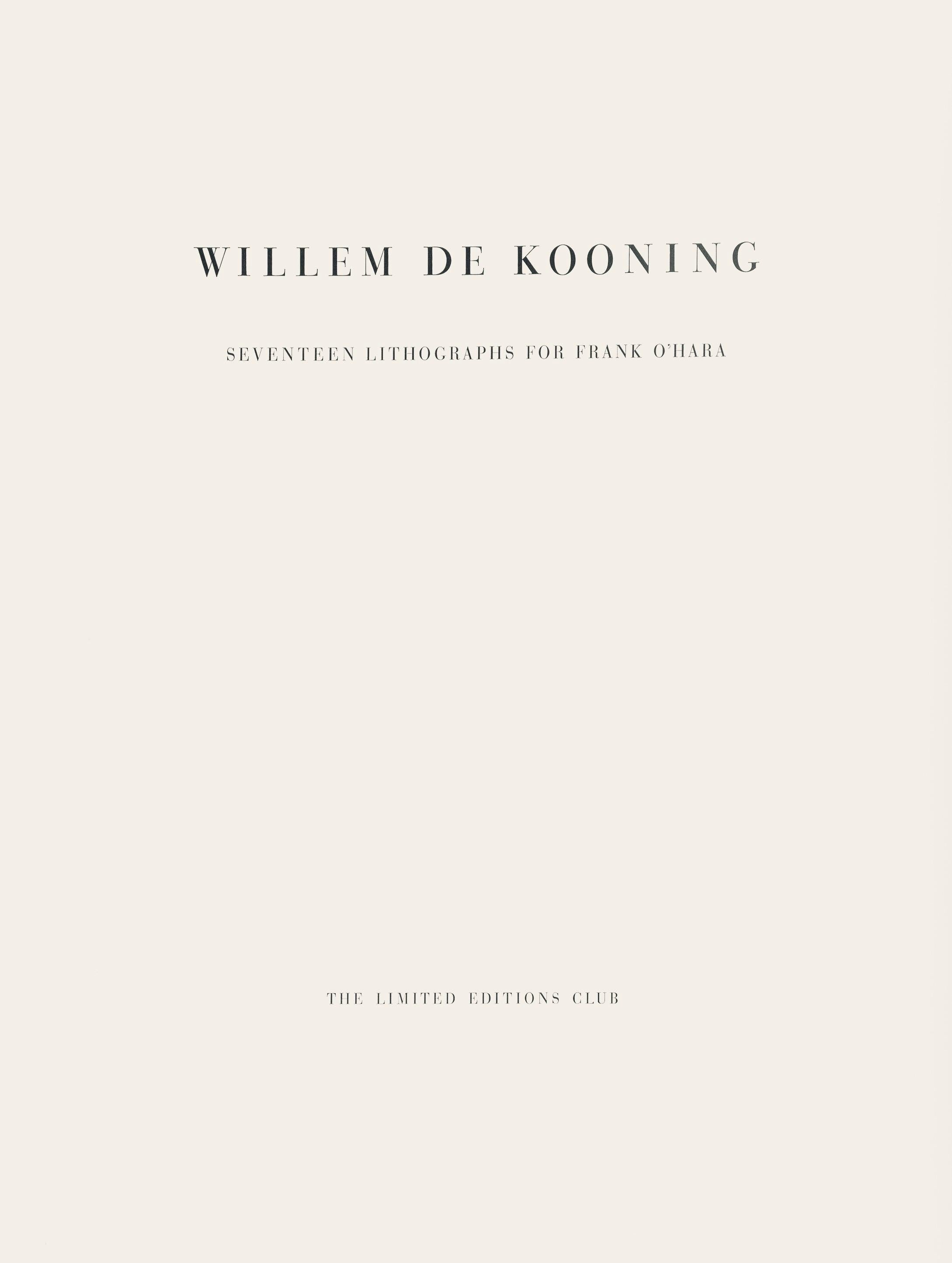 Willem de Kooning, Composition, Poems, Limited Edition Lithograph