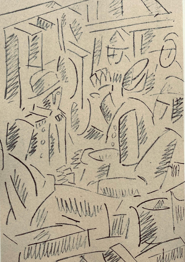 Fernand Léger, Soldats Jouant Aux Cartes, Fernand Léger, Dessins de Guerre, Limited Edition Lithograph