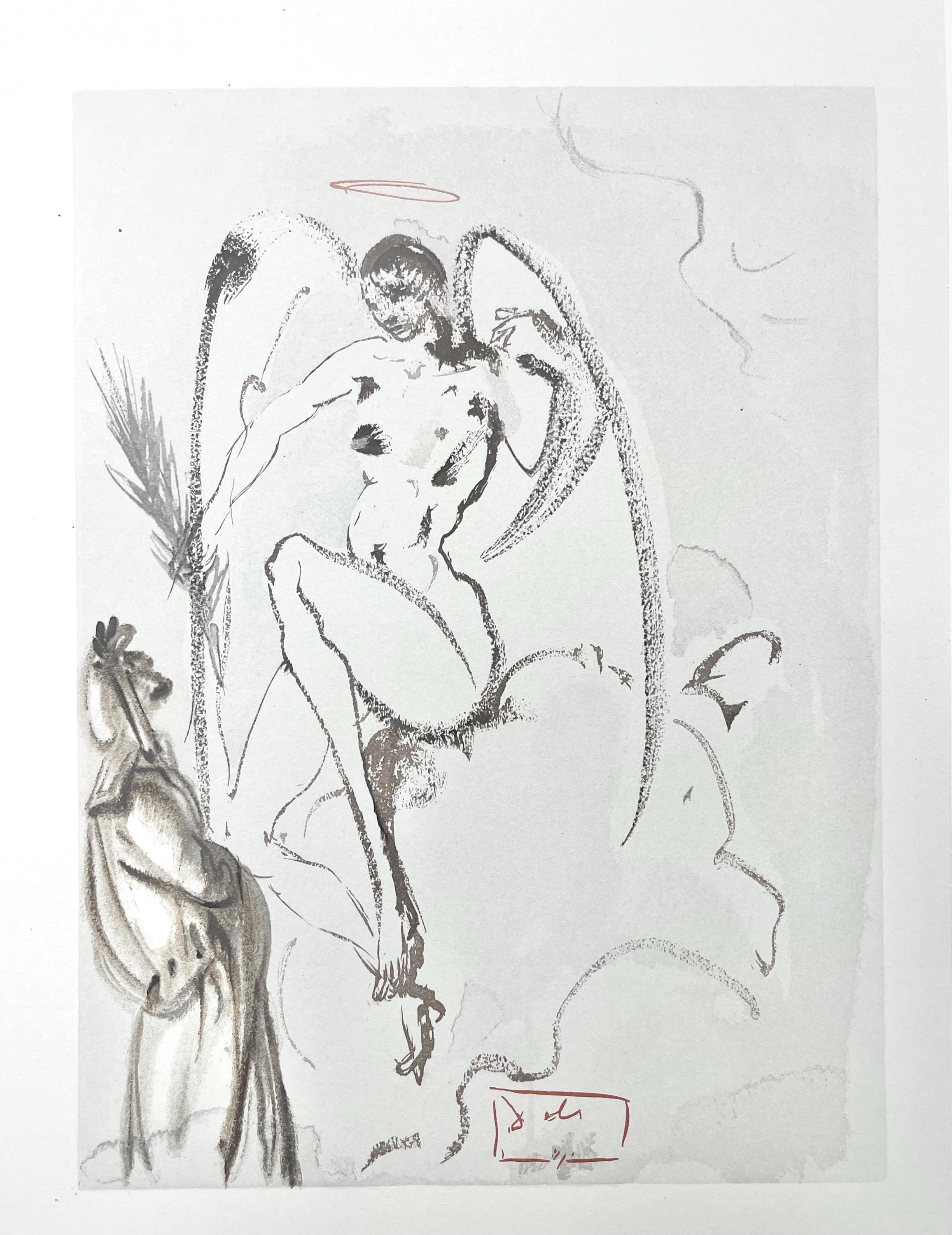 Salvador Dali, Paradies XXXII (Field 189-200; Michler/Löpsinger 1039-1138), Die Göttliche Komödie, Signed, Limited Edition Woodcut