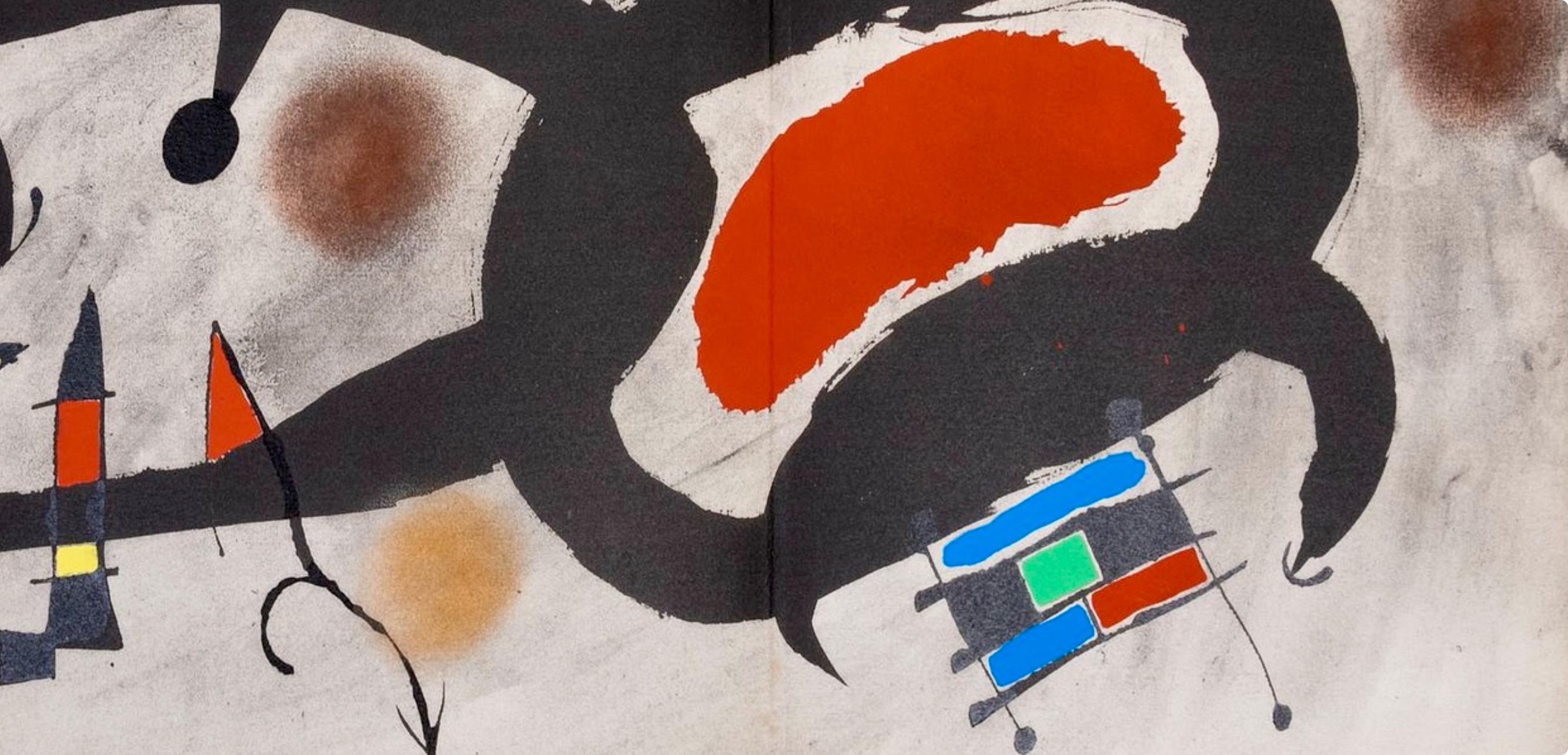 Joan Miró, Composition, Miró, Oiseau Solaire, Oiseau Lunaire, Étincelles, Limited Edition Lithograph