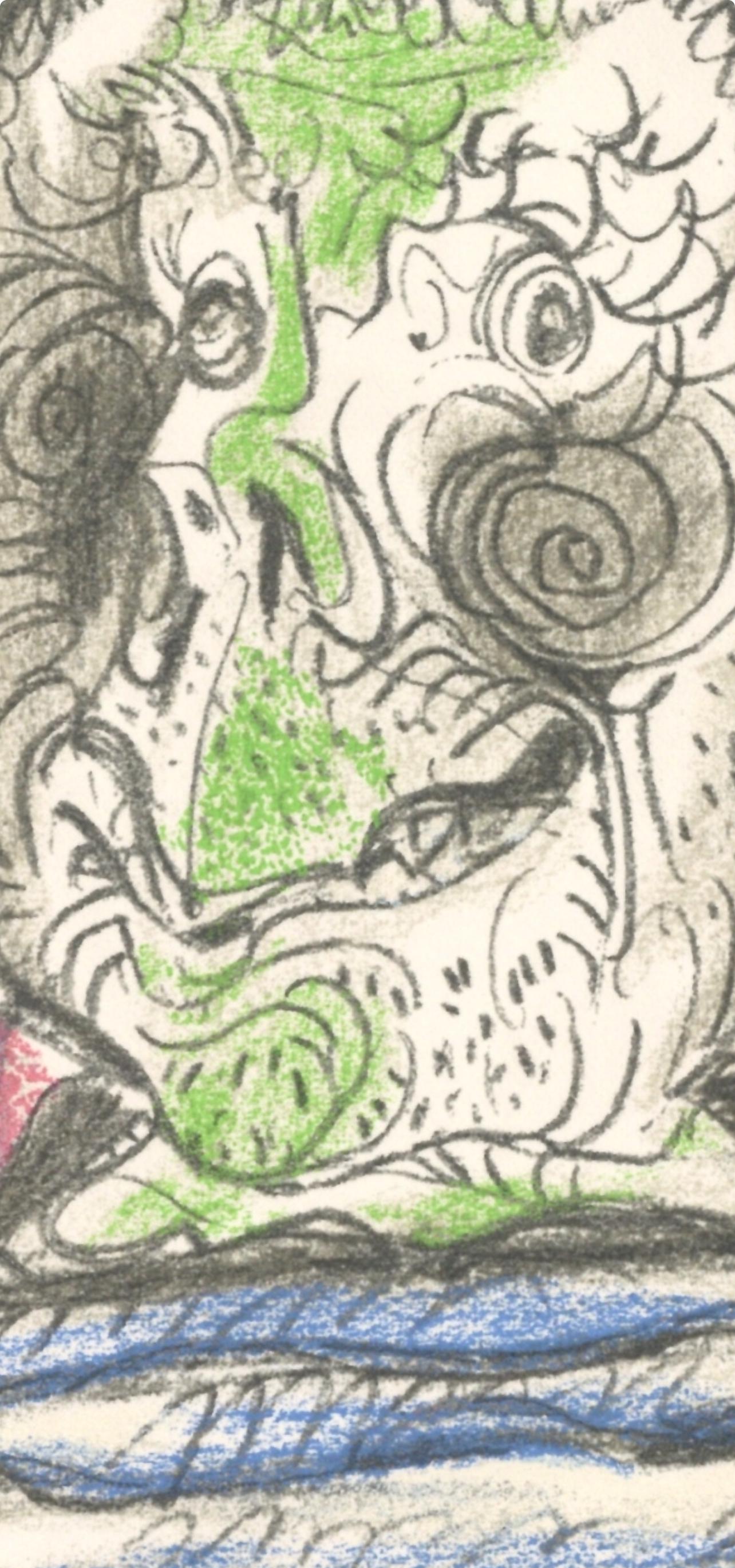 Pablo Picasso, Composition, Le Goût du Bonheur (Cramer 148; Bloch 2013), Limited Edition Mixed Media Lithograph