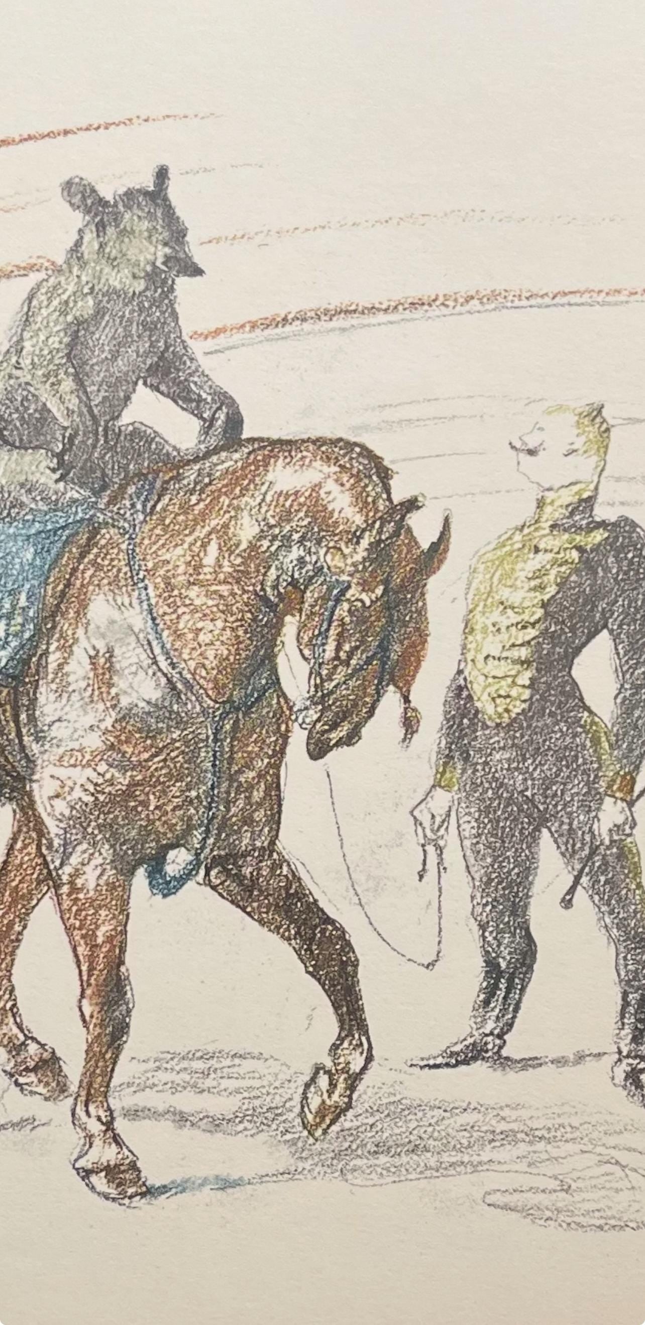 Henri de Toulouse-Lautrec, Bear Performing, Henri de Toulouse-Lautrec, At the Circus, Limited Edition Lithograph