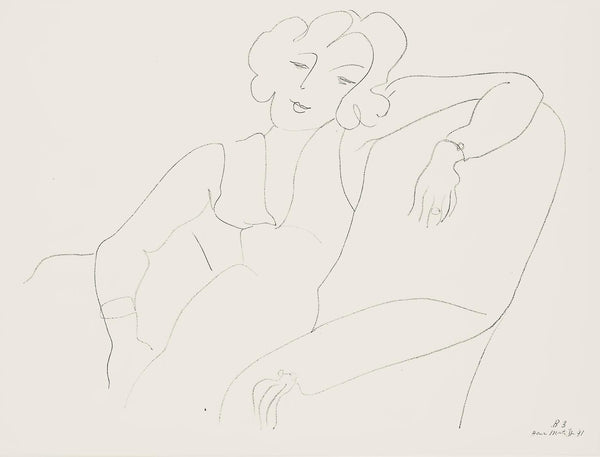 Henri Matisse, Série B, var. 3 (Duthuit 9), Henri Matisse, Dessins, Thèmes et variations, Limited Edition Lithograph