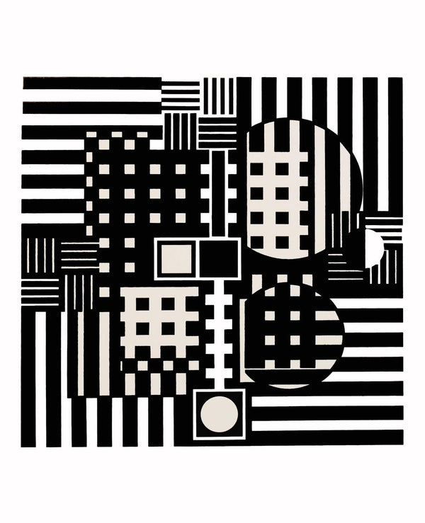 Victor Vasarely, Composition, Croisées, Limited Edition Héliogravure