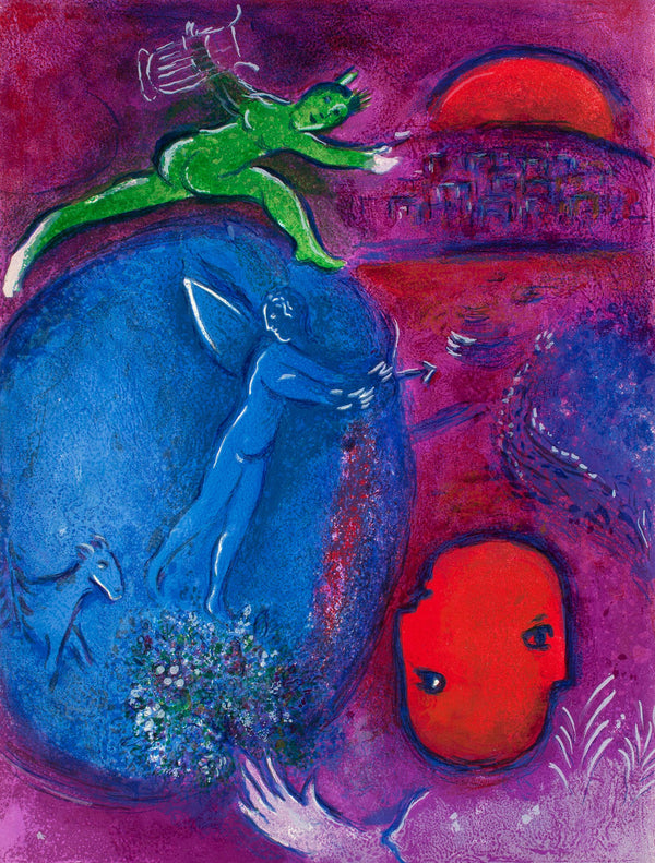 Marc Chagall, Songe de Lamon et de Dryas, Daphnis et Chloé, Limited Edition Héliogravure