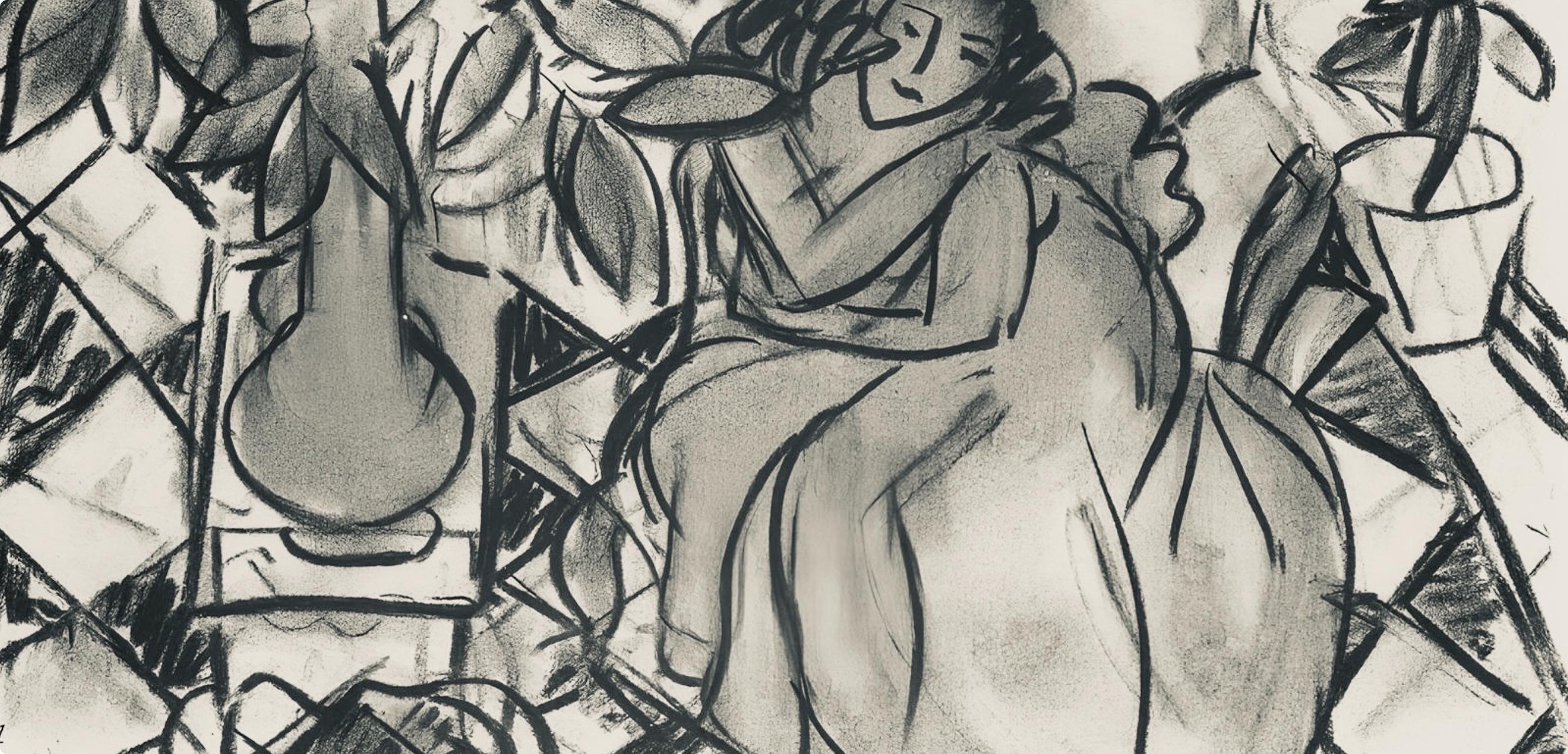 Henri Matisse, Série C, var. 1 (Duthuit 9), Henri Matisse, Dessins, Thèmes et variations, Limited Edition Lithograph