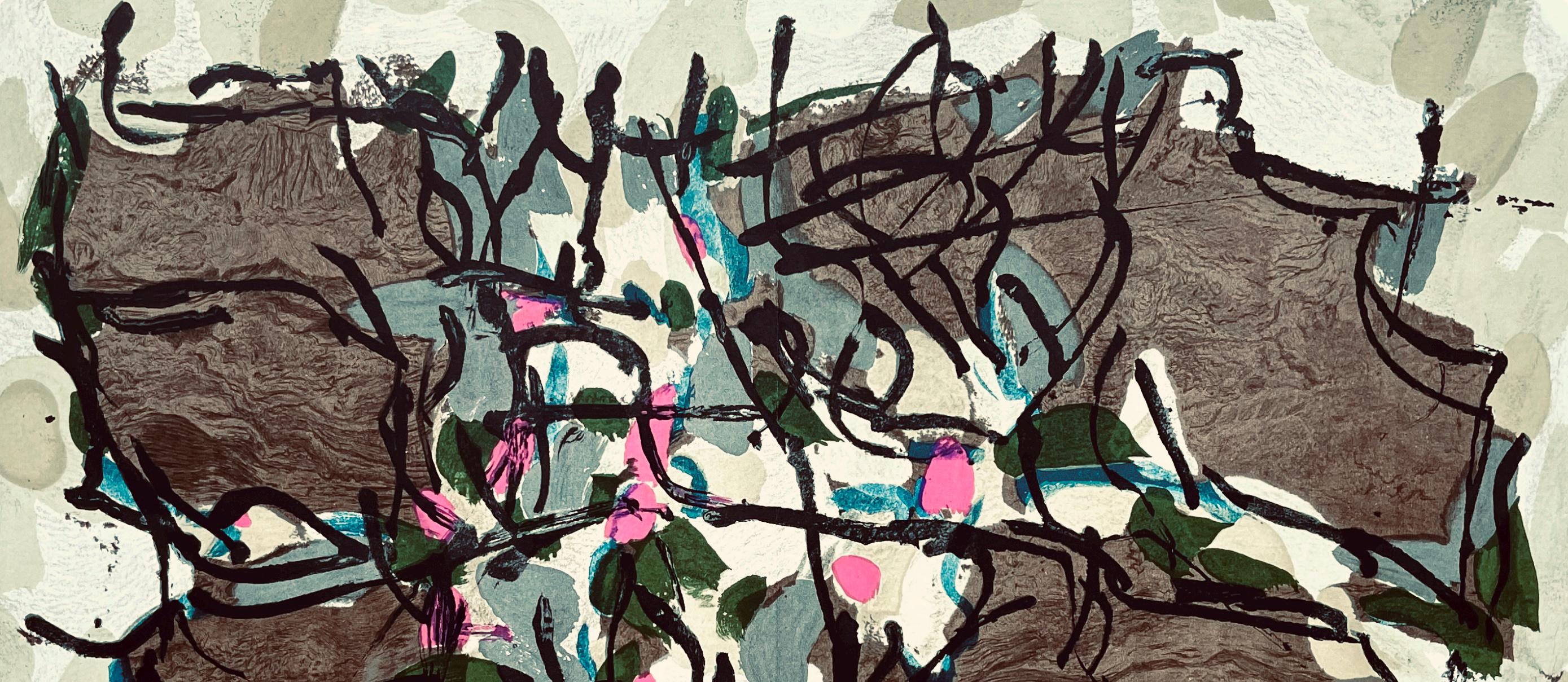 Jean-Paul Riopelle, Composition, Derrière le miroir, Limited Edition Lithograph